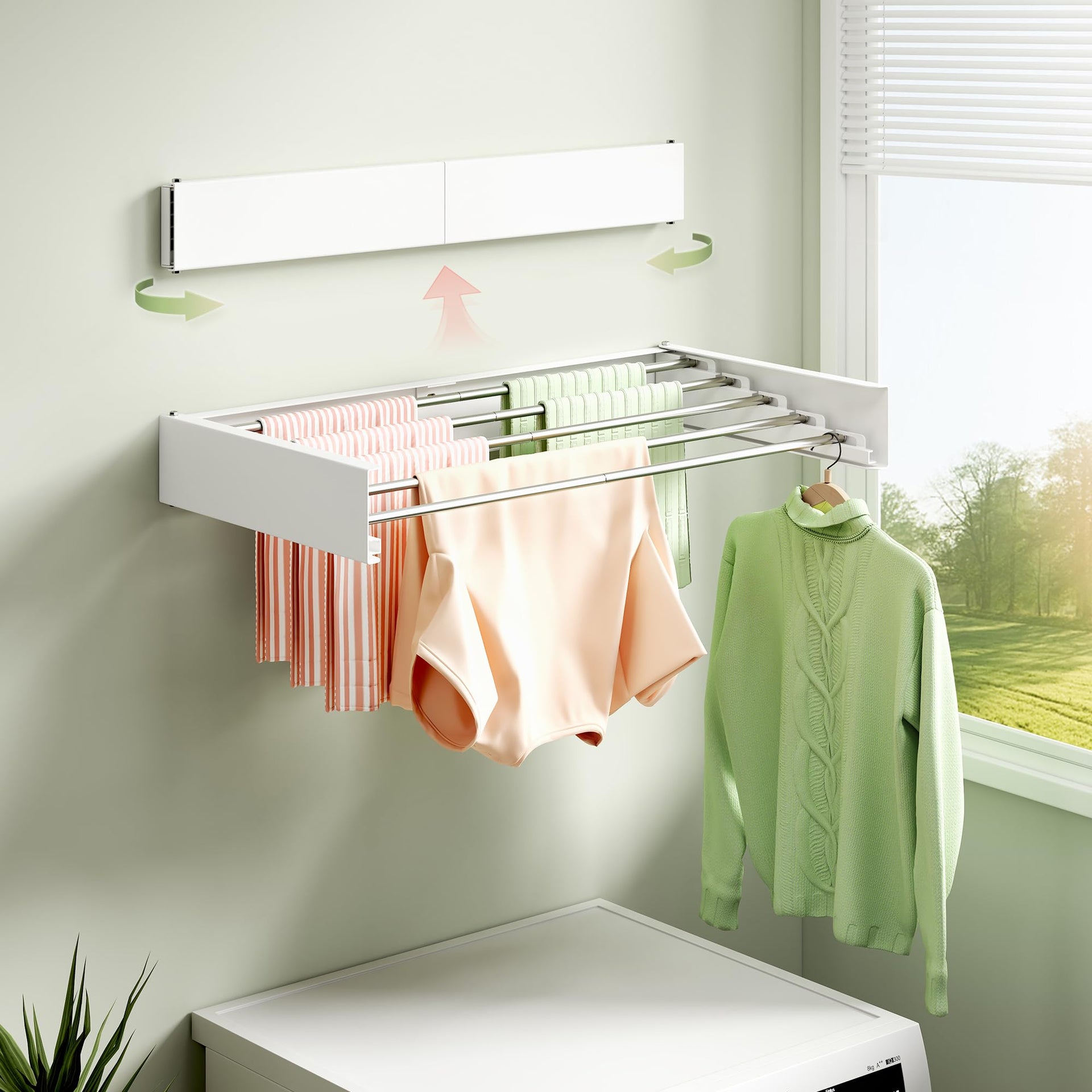 Clothes Drying Rack Wall Mounted 32“