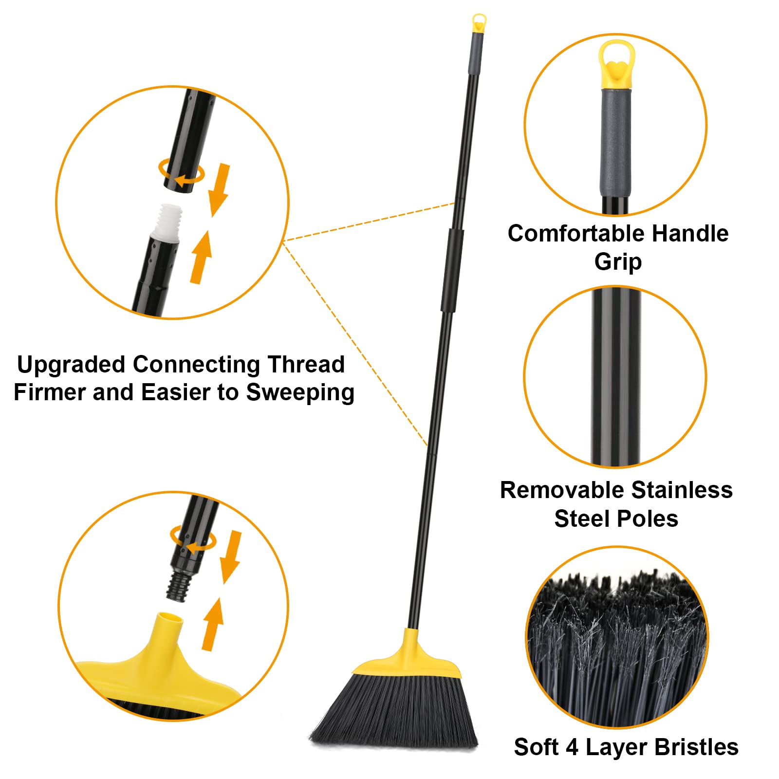 3 Pack Outdoor Broom Heavy (3 Count)