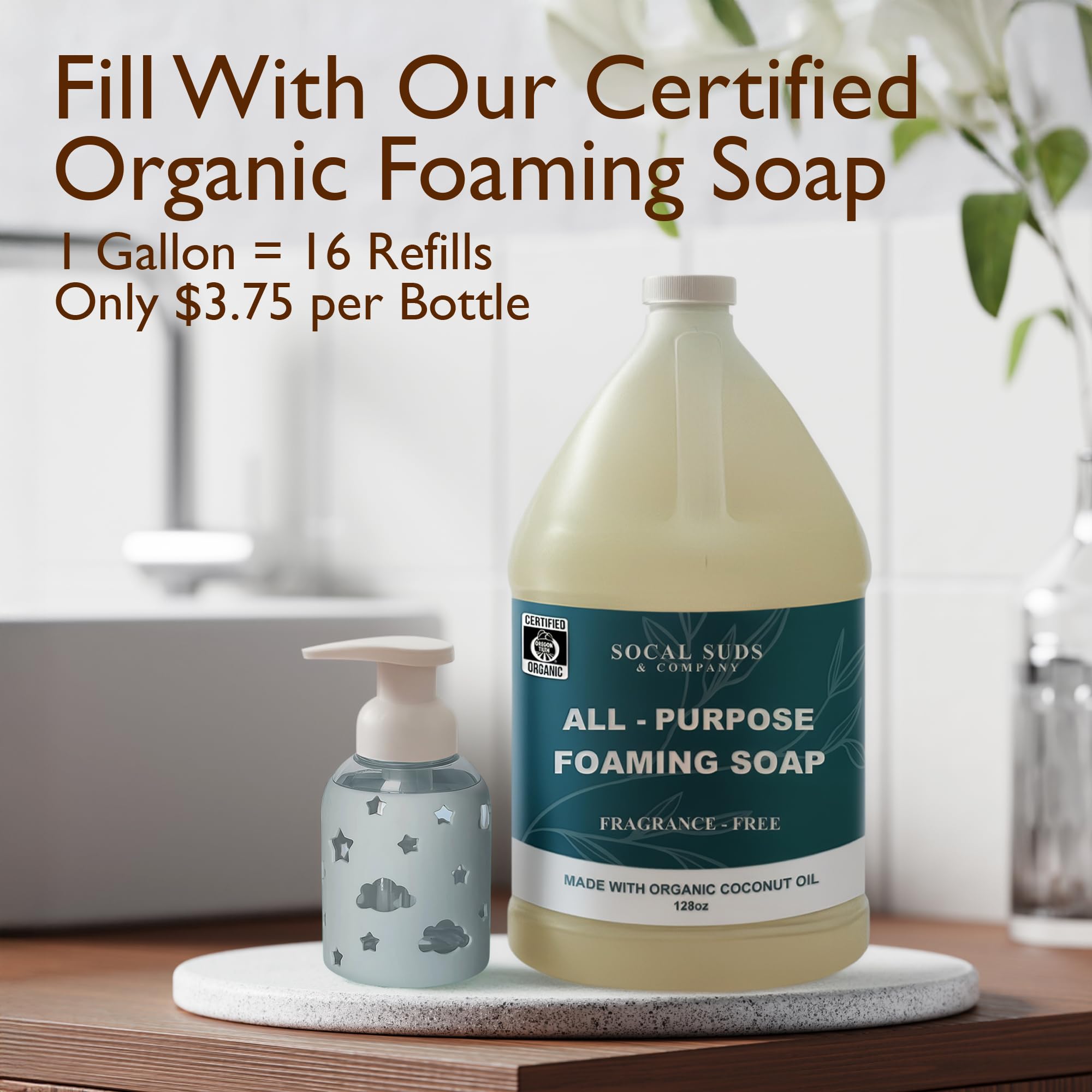 Foaming Hand Soap Dispenser Glass