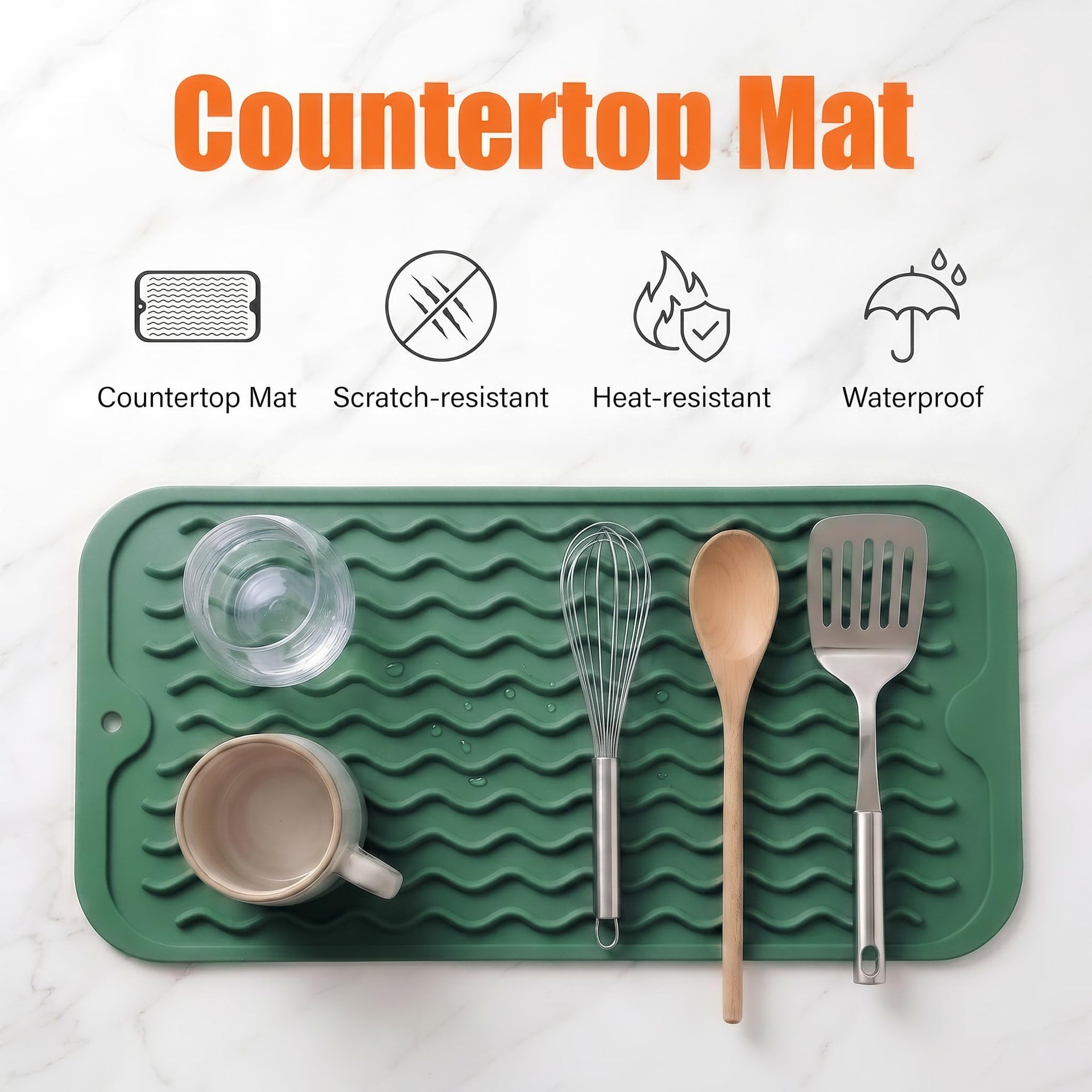 Silicone Dish Drying Mat for Multiple Usage