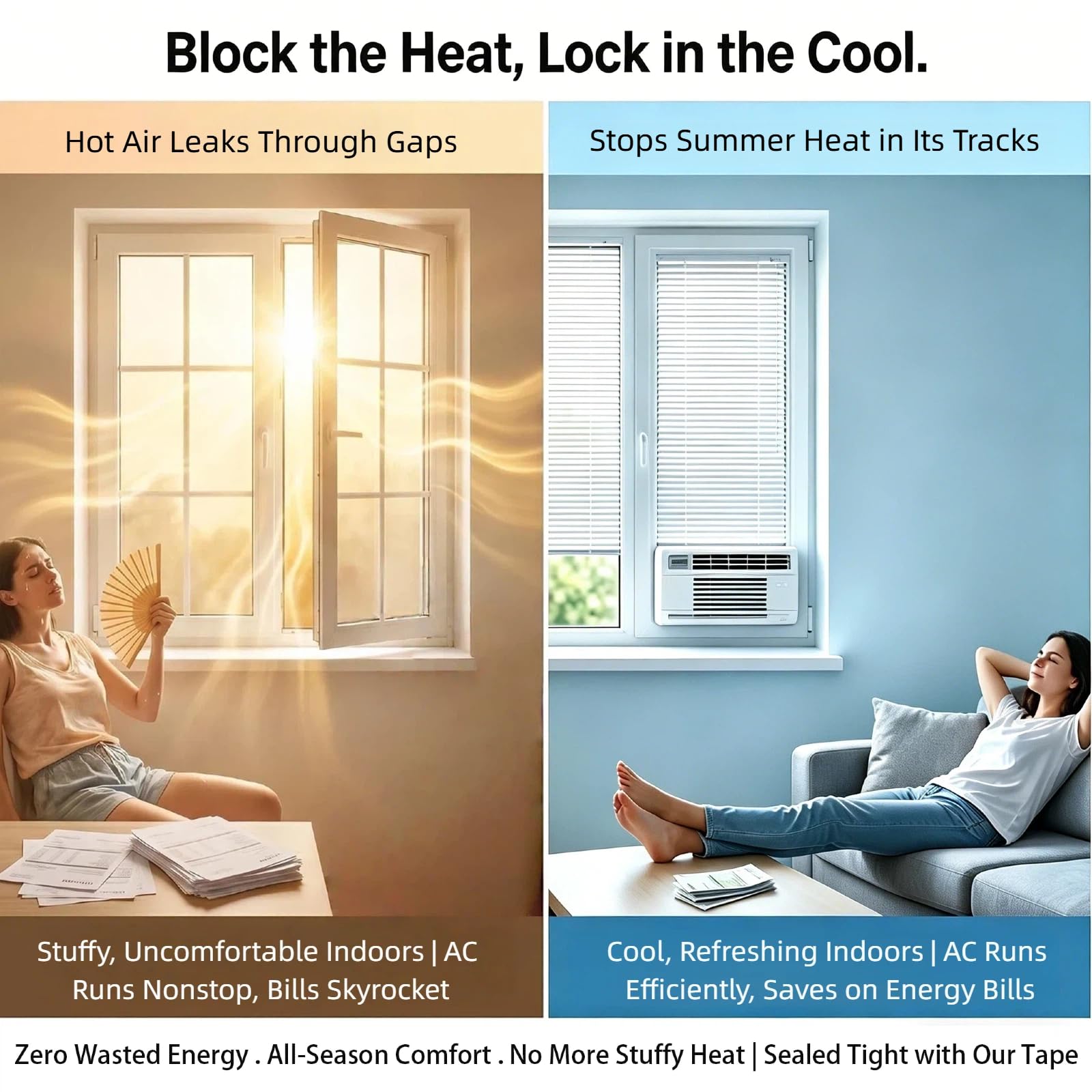 Transparent Window Weather Sealing Tape (33 Foot)