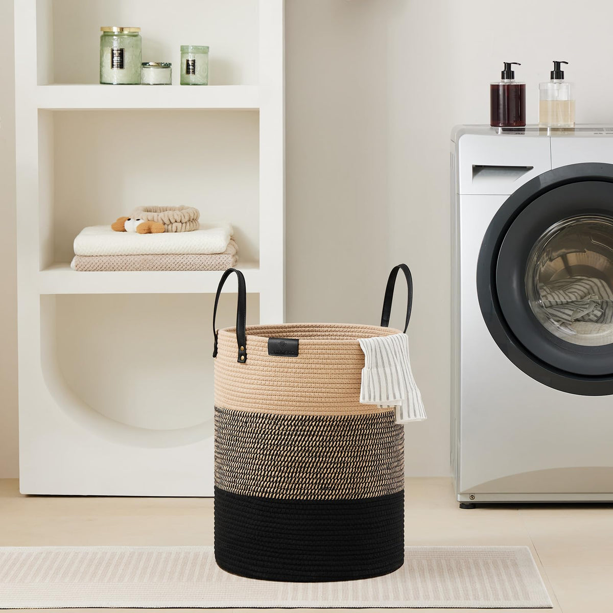 53L Tall Woven Rope Laundry Hamper (1792.1432 Fl Oz) - ModHome Supplies