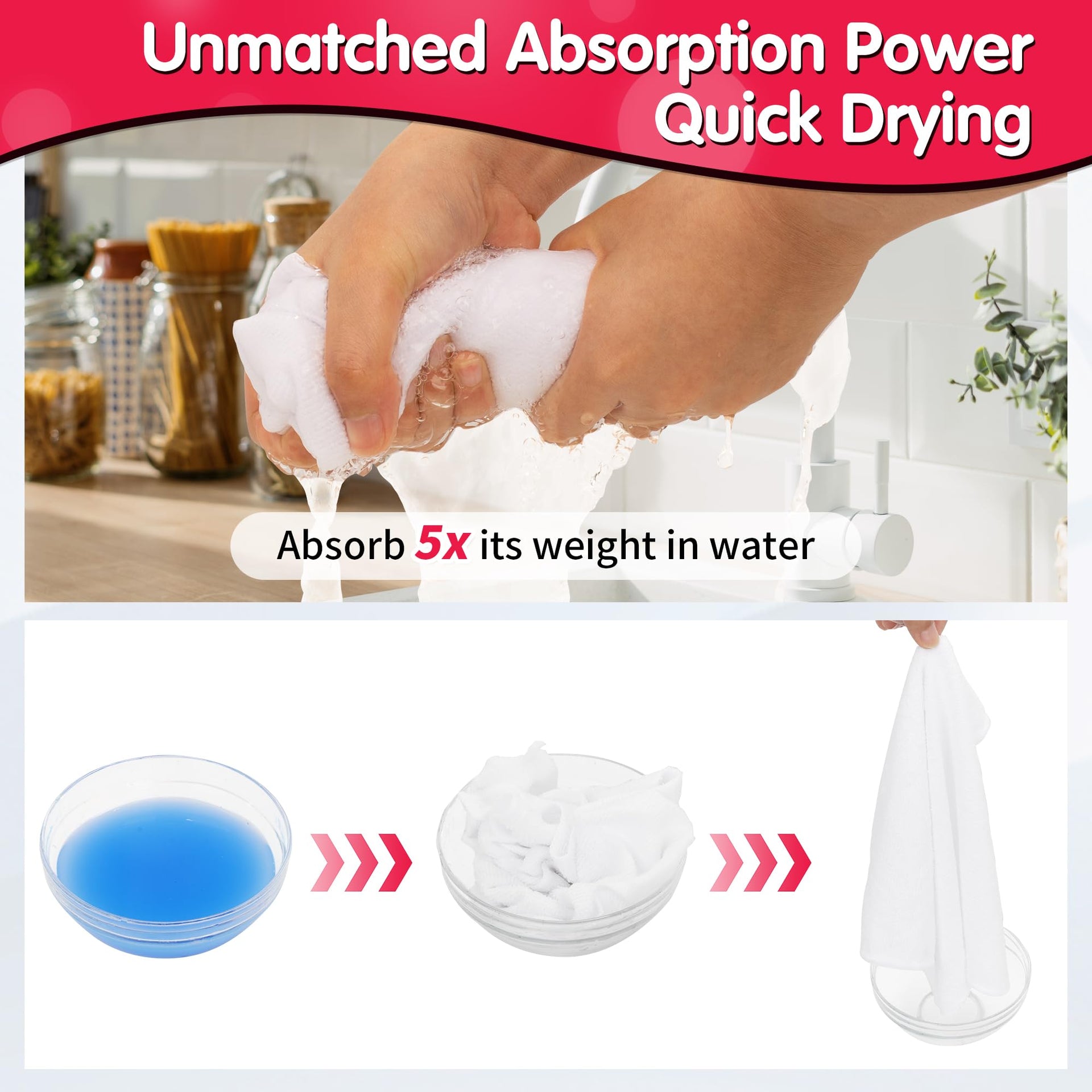 White Microfiber Cleaning Cloth (8 Count)