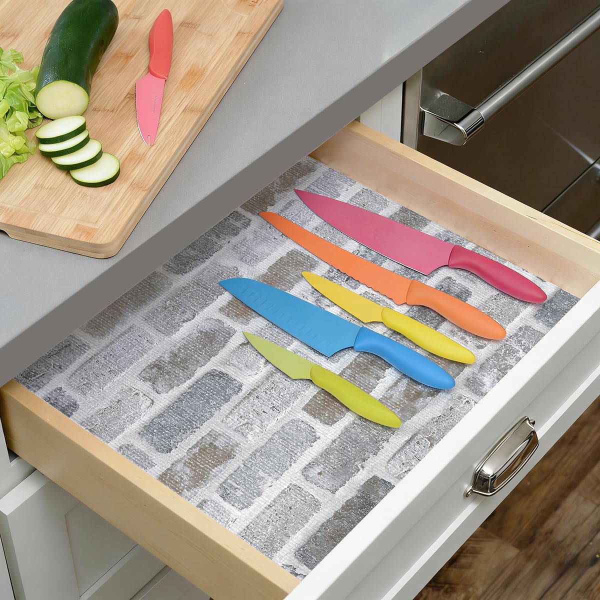 Shelf Liner for Cabinets Non Adhesive Drawer Liner 12in x 10ft (118.1 Sq Ft)