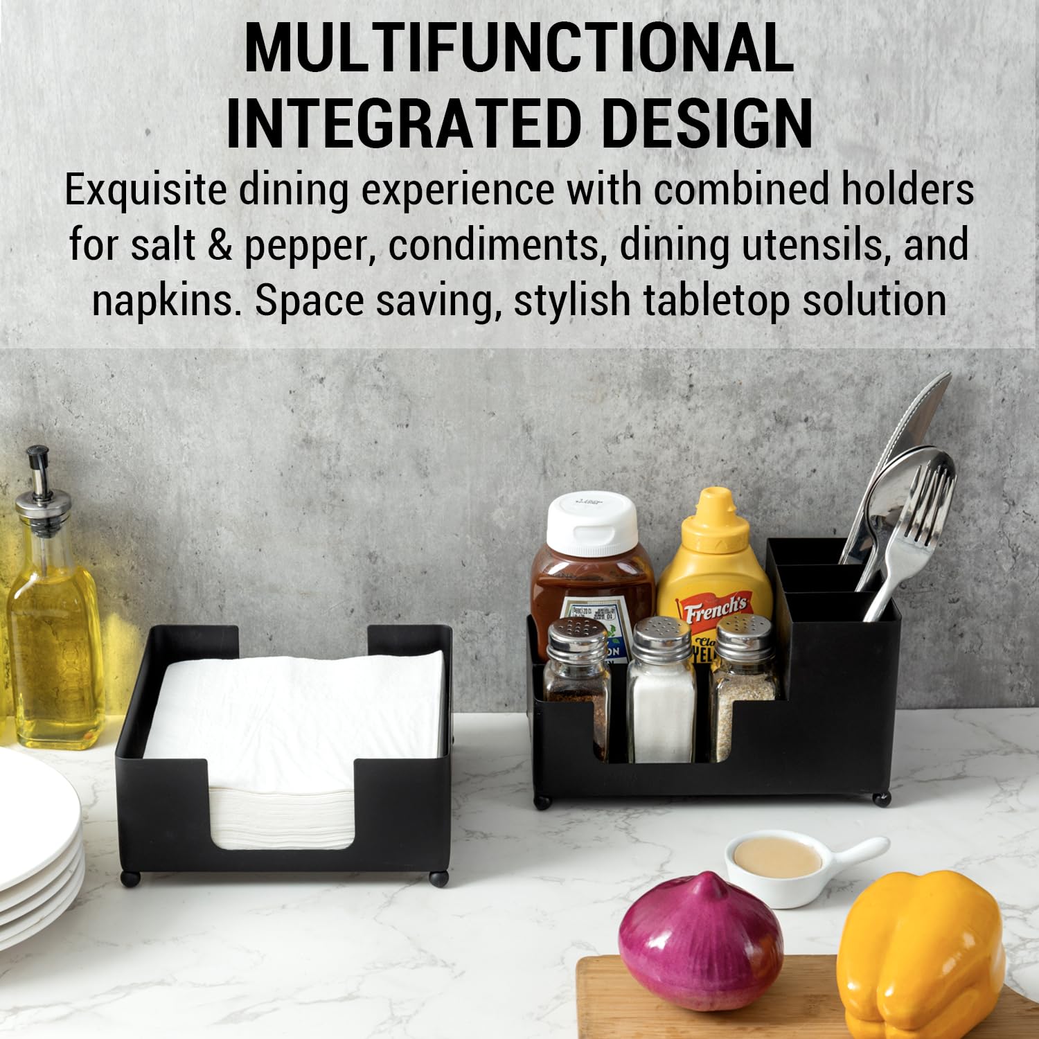 Modern Brass Tone Metal Tabletop Commercial Folded Paper Towel Holder Dispenser Tray