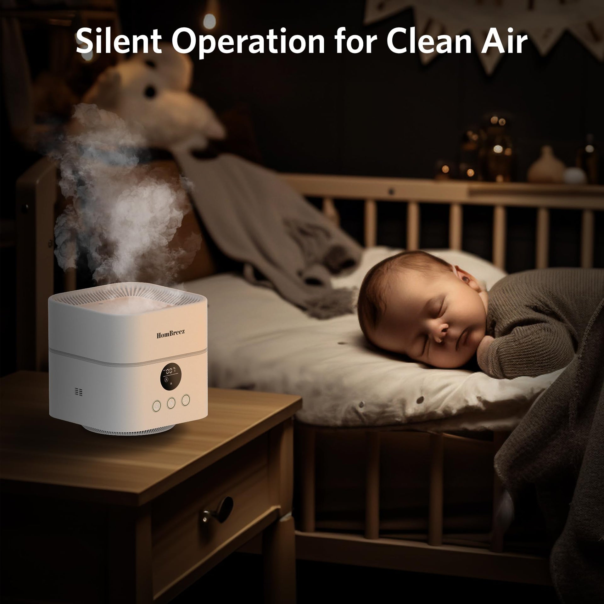 Air Purifier and Humidifier Combo for Bedroom