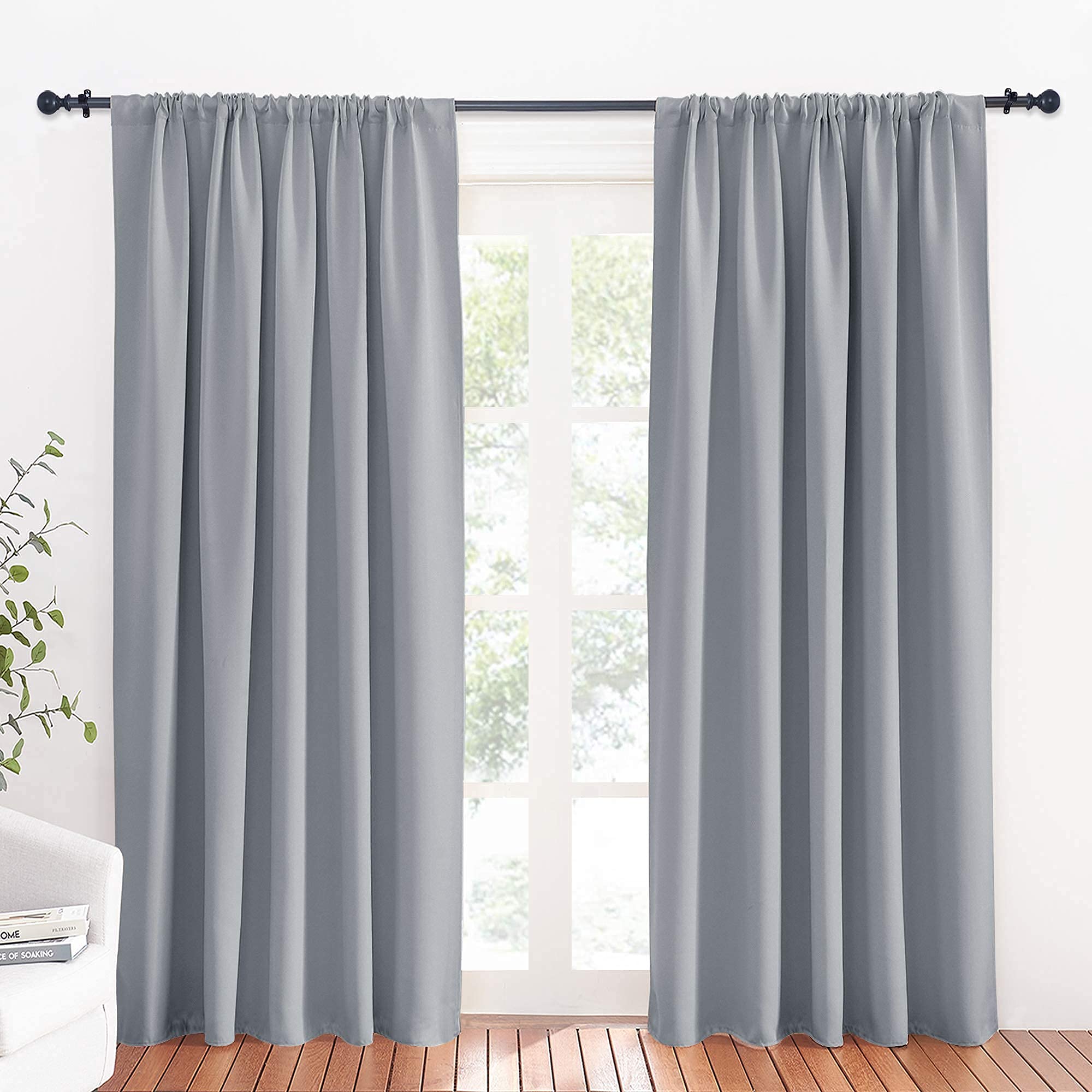 Large Blackout Curtains for Bedroom Living Room 84 inches Long (2 Count)
