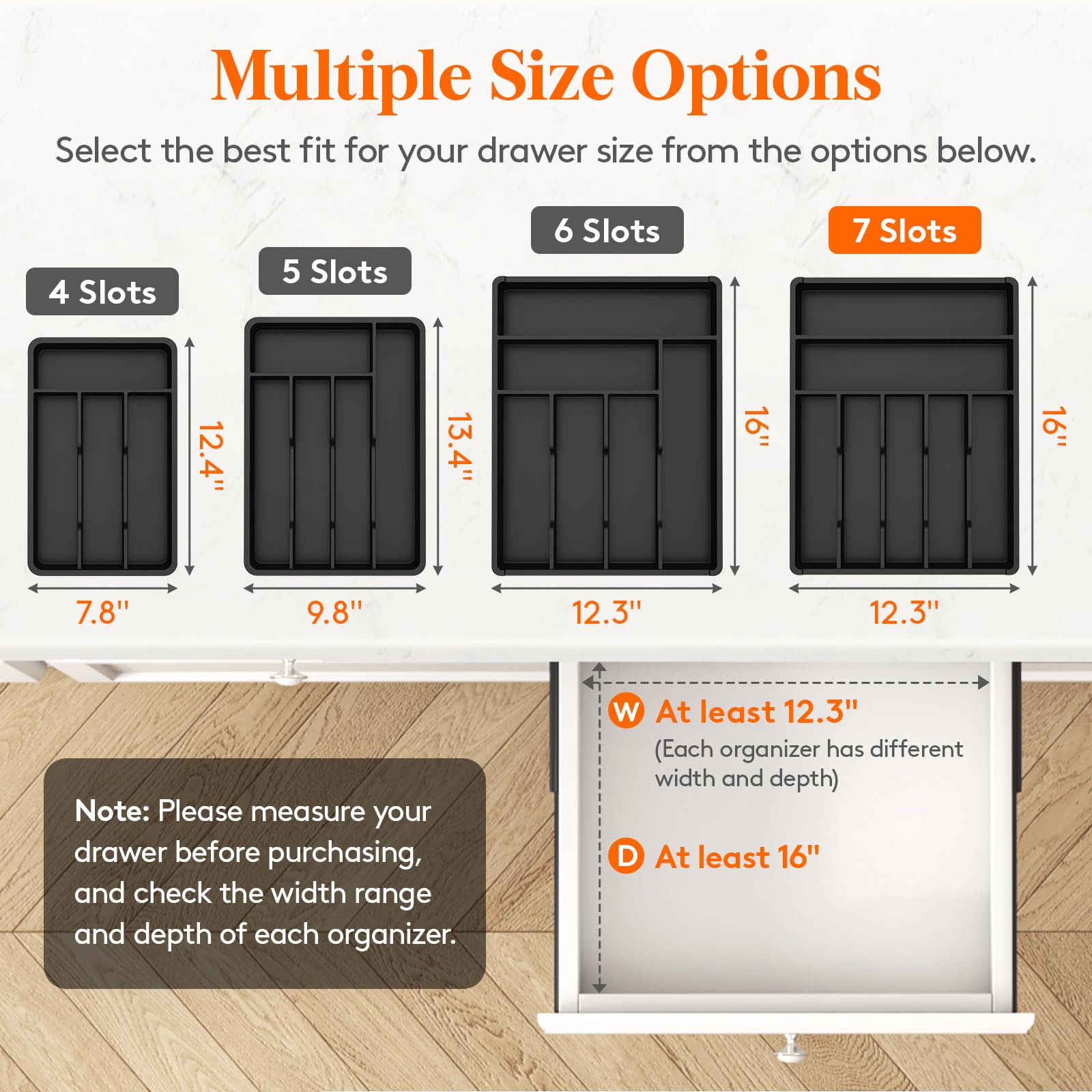 Silverware Drawer Organizer Tray