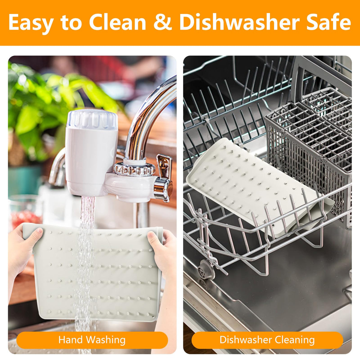 Silicone Dish Drying Mat for Kitchen Counter