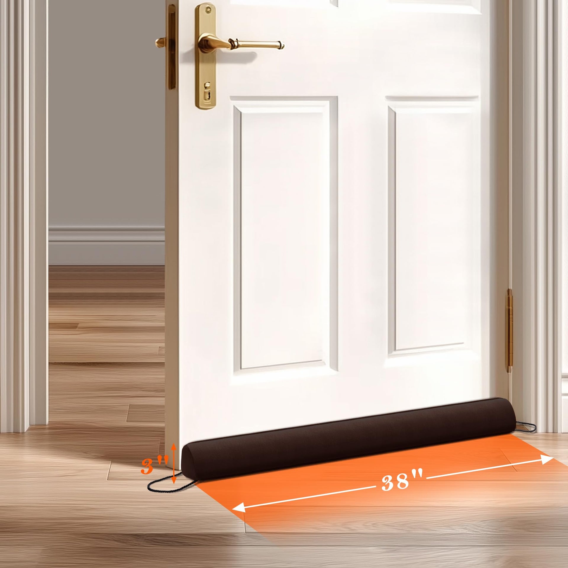 Door Draft Stopper with Removable Washable Cover