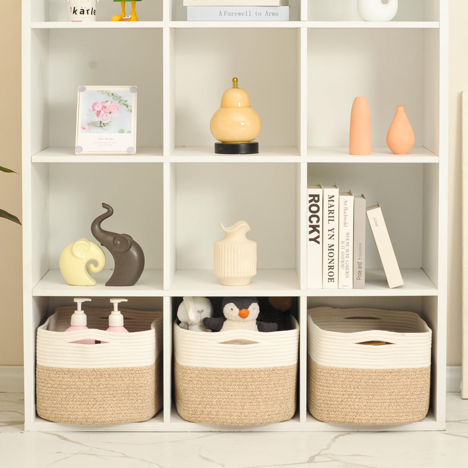 Large Storage Baskets for Organizing Shelves (3 Count)
