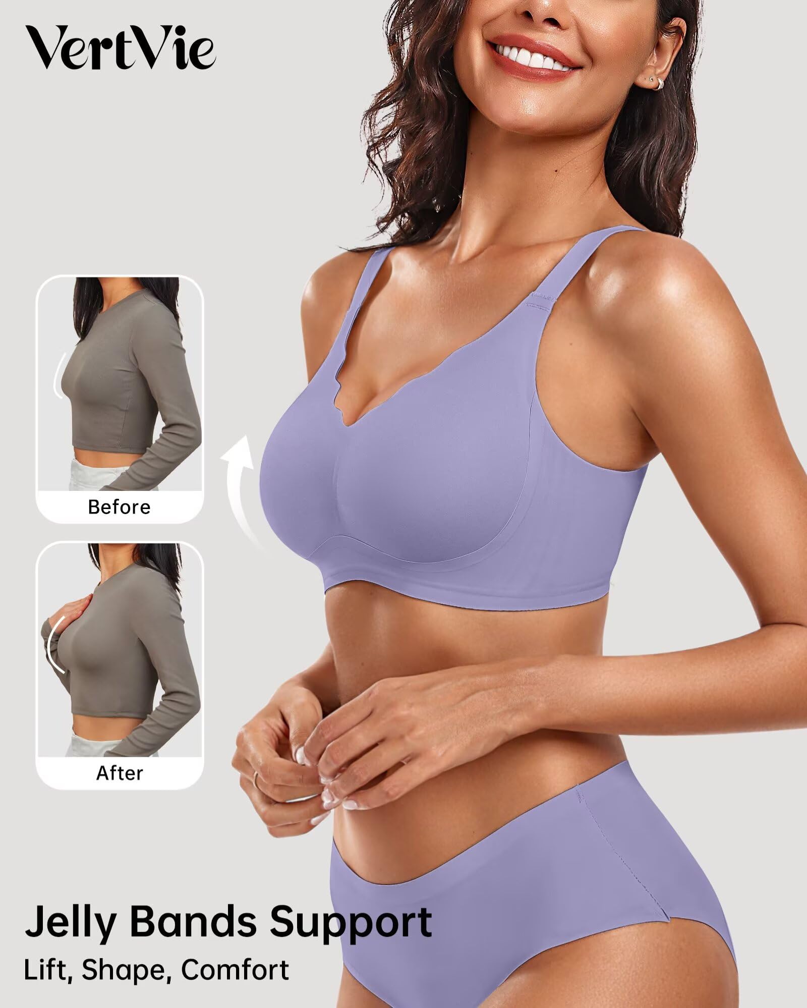 Seamless Jelly Bra No Underwire Supportive Bralette