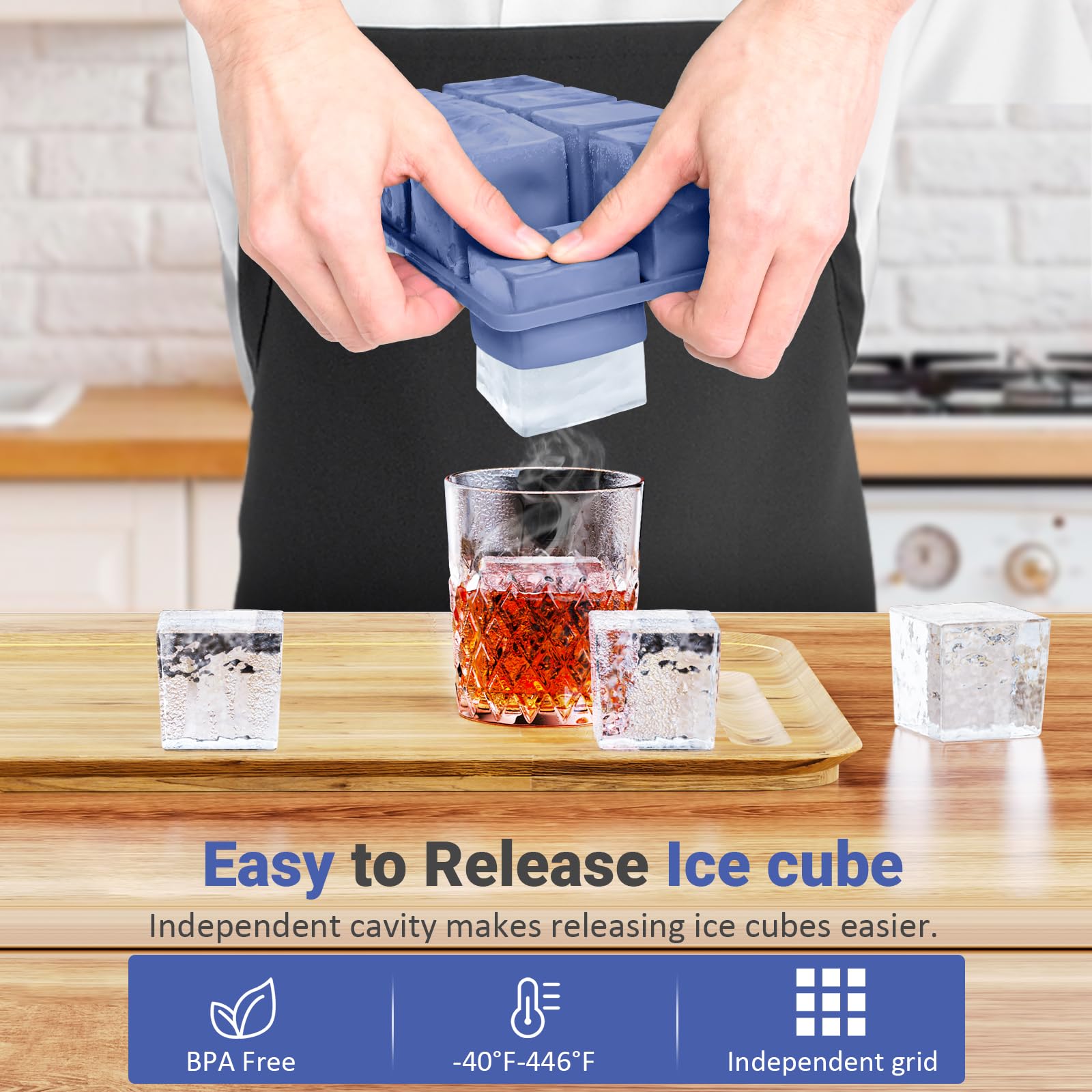 Large Ice Cube Trays for Whiskey