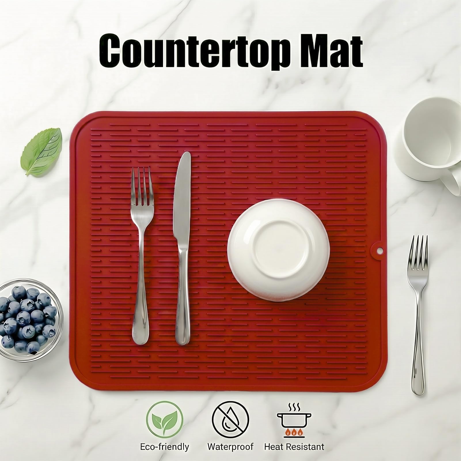 Silicone Dish Drying Mat for Multiple Usage
