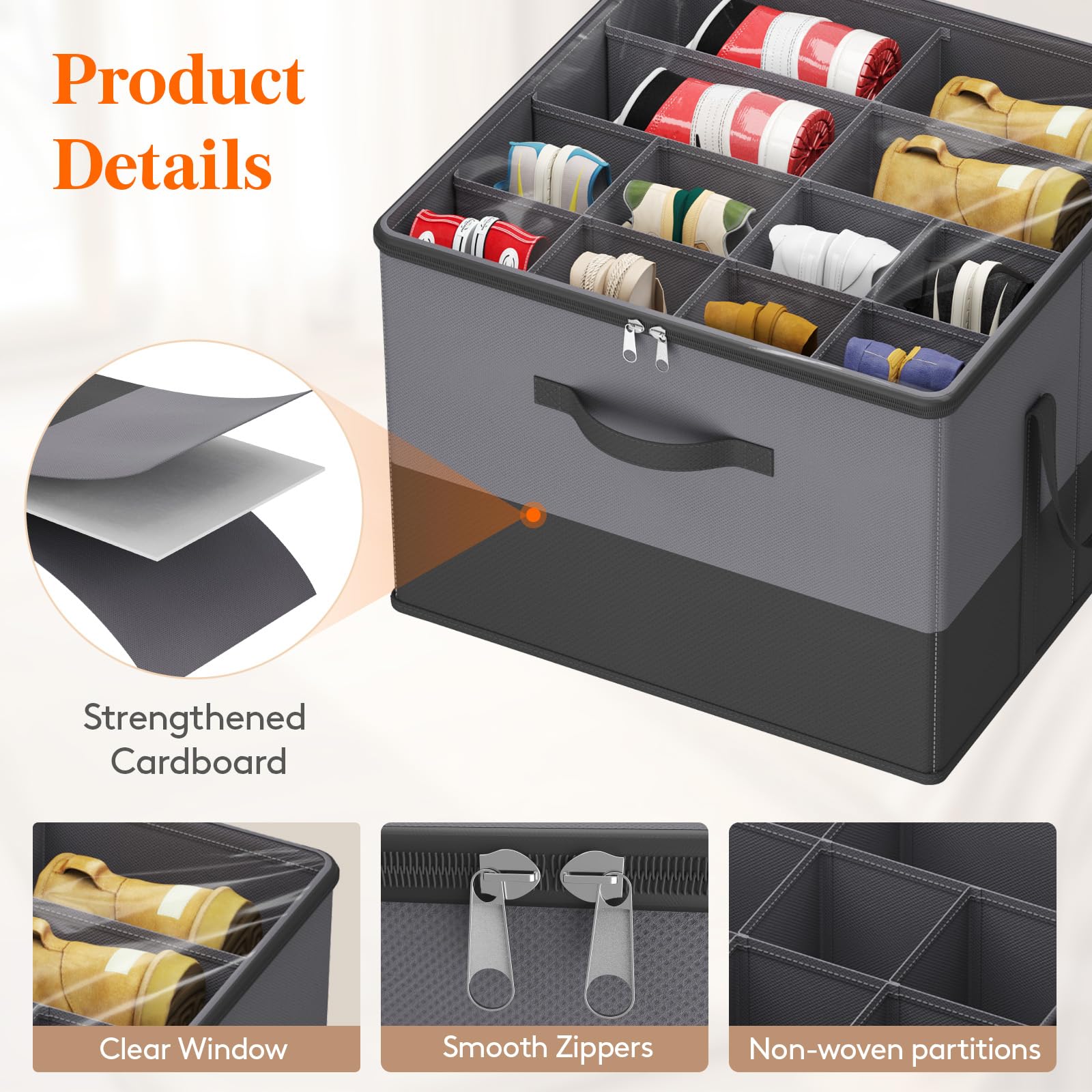 Shoe Storage Organizer for Closet (2 Count)