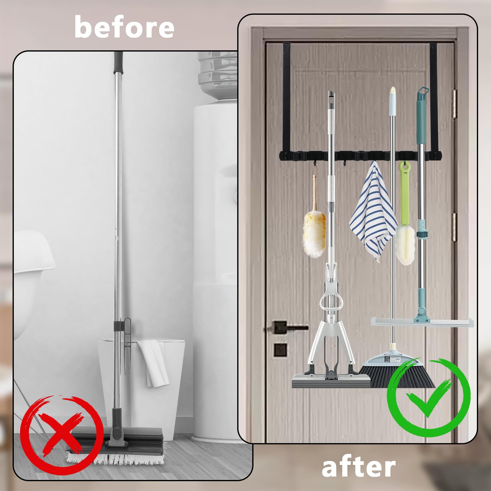Over The Door Broom Holder