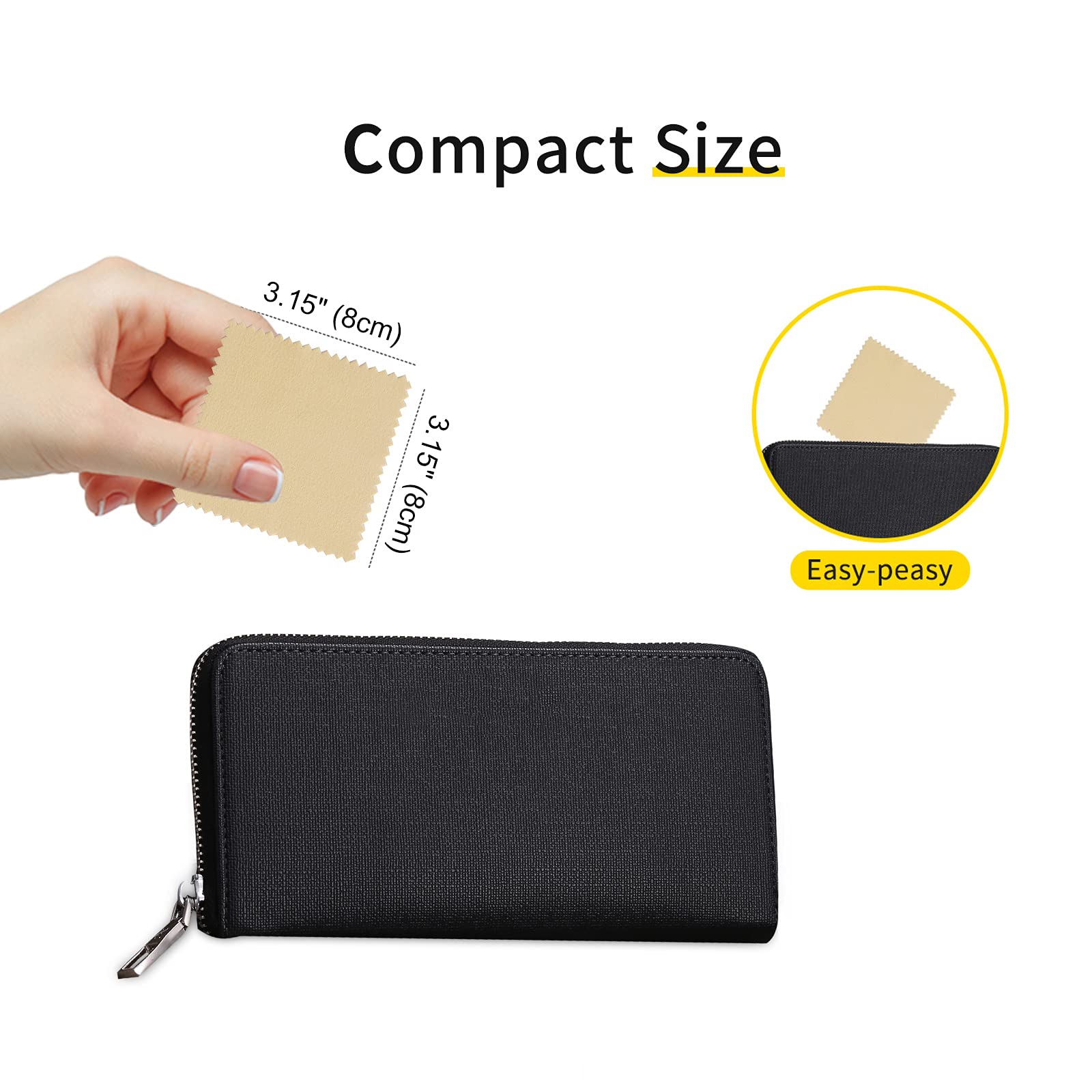 100pcs Premium Jewelry Cleaning Cloth (100 Count)