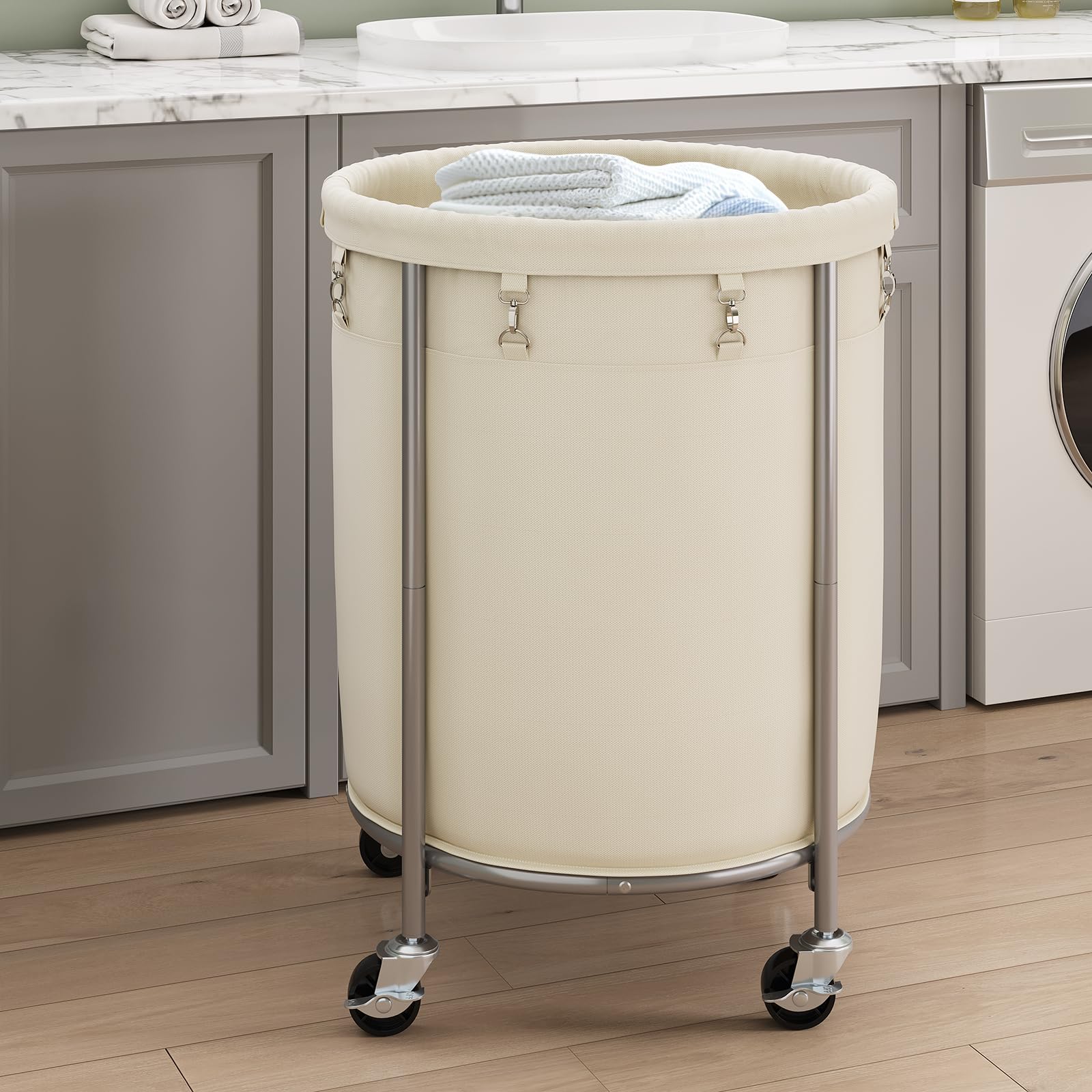 Laundry Basket with Wheels