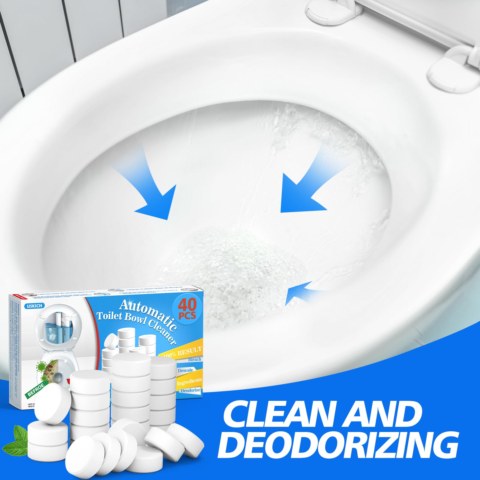 Toilet Bowl Cleaner 40 PACK (40 Count)