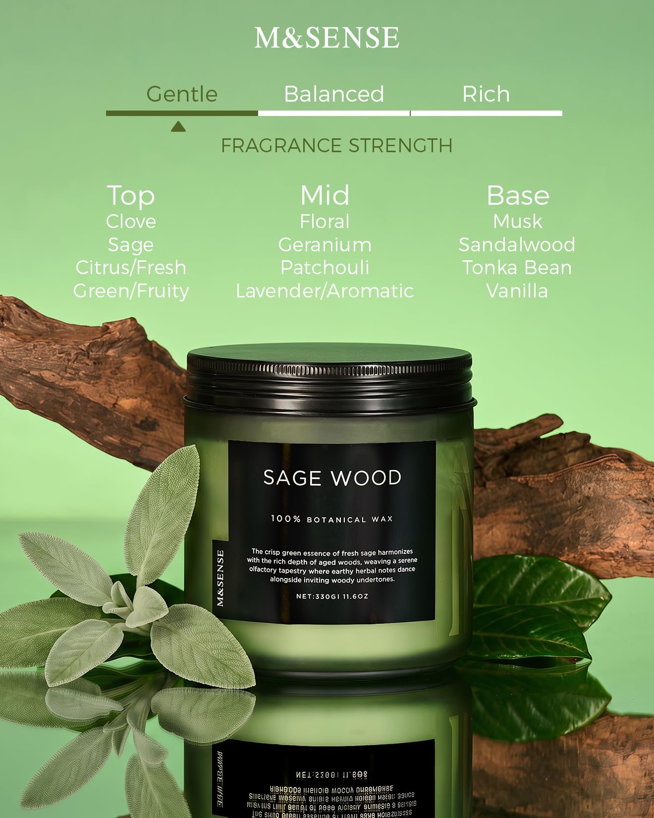 Sage Wood Scented Candles (11.6 Ounce)
