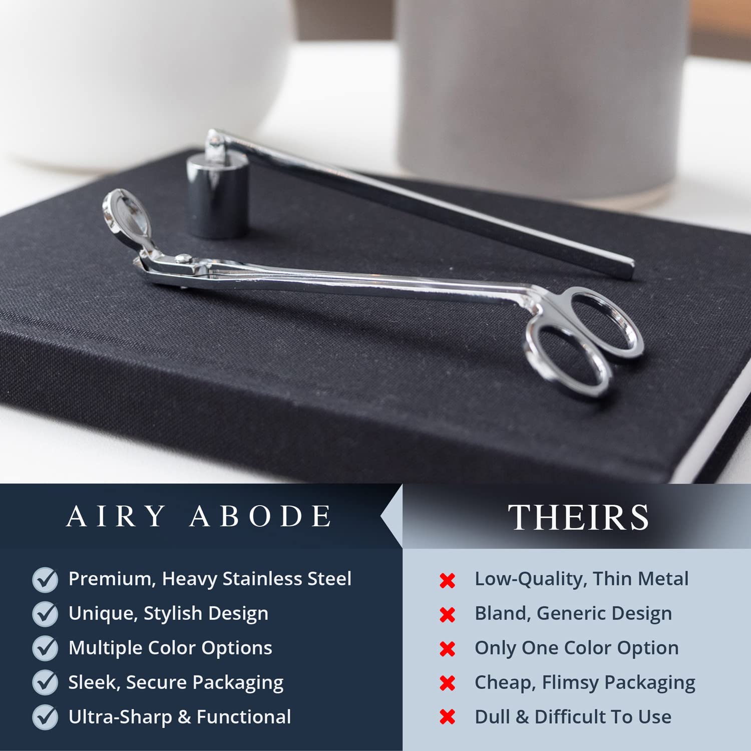 Candle Wick Trimmer and Candle Snuffer Accessory Set