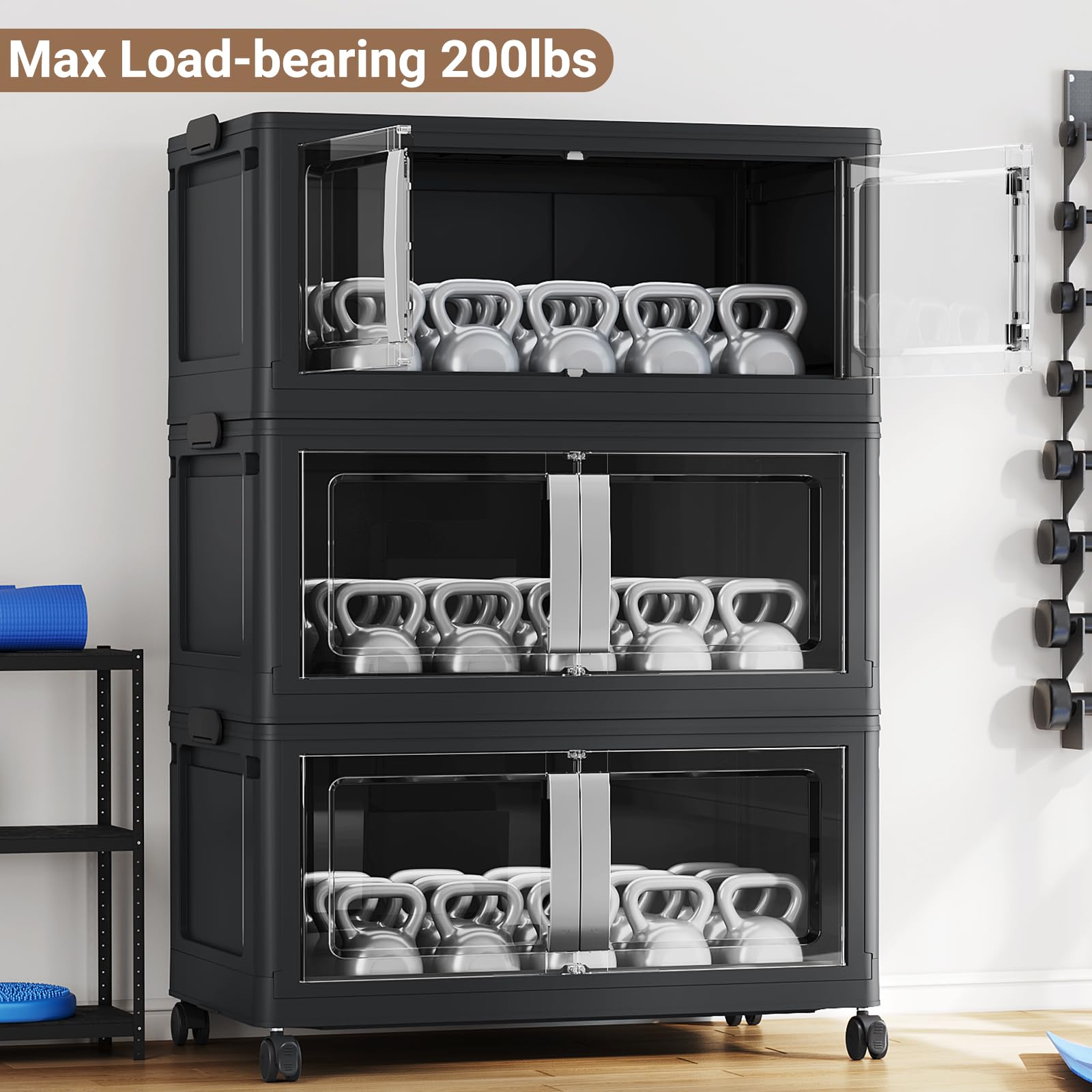 160QT Stackable Storage Bins with Lids