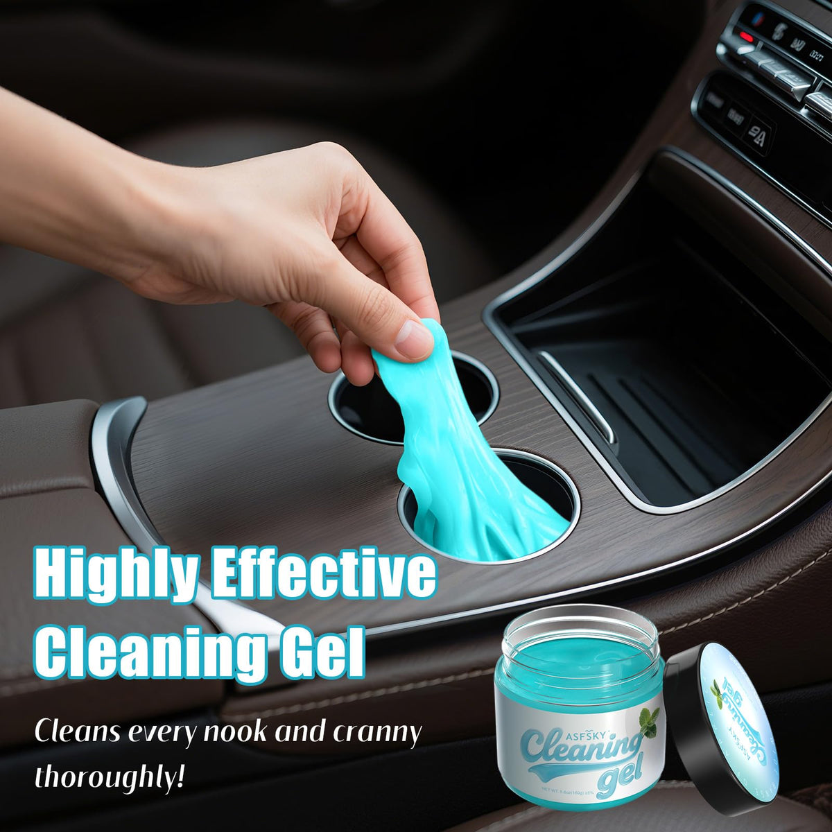 Car Cleaning Gel Universal Cleaning Gel Putty Dust Remover Mint