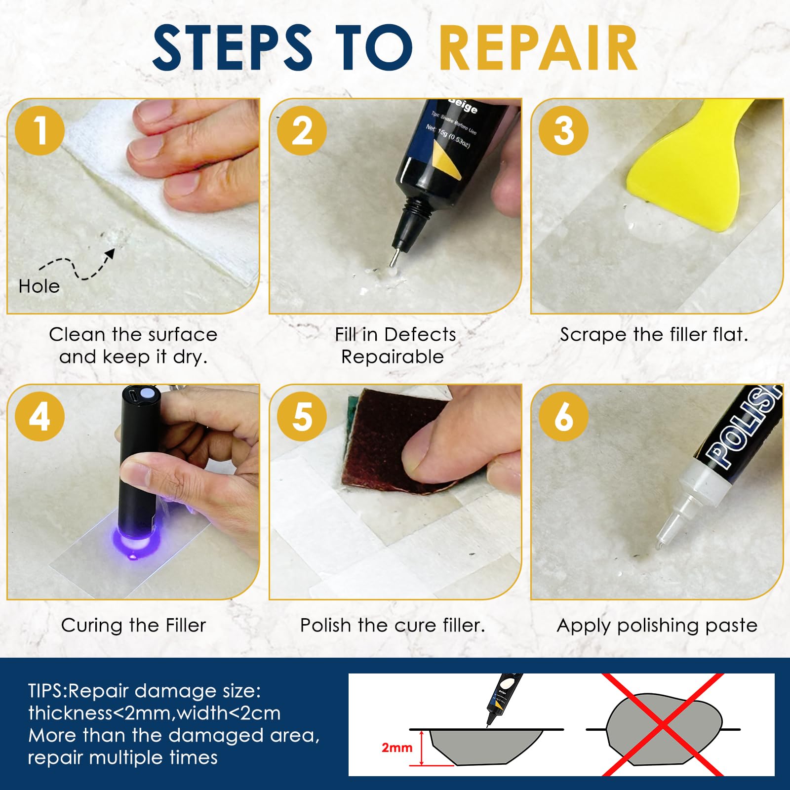 Quartz Countertop Repair Kit (60 Count)