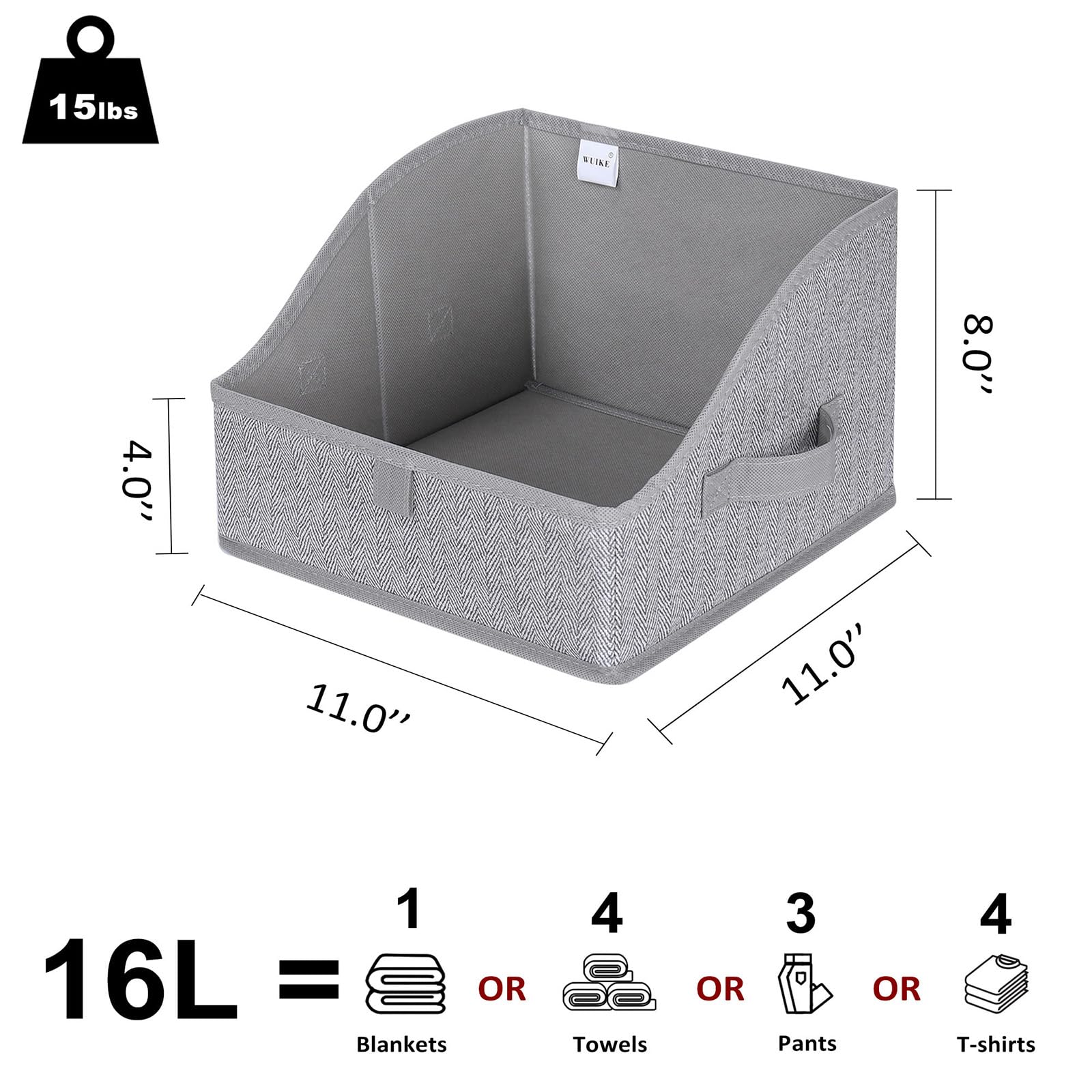 3 Pack Large Closet Storage Bins (3 Count)