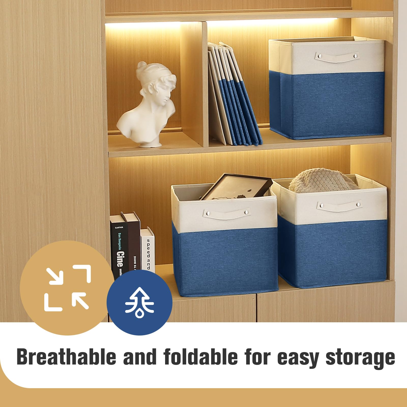 13x13x13 Storage Cube Bins 4 Pack