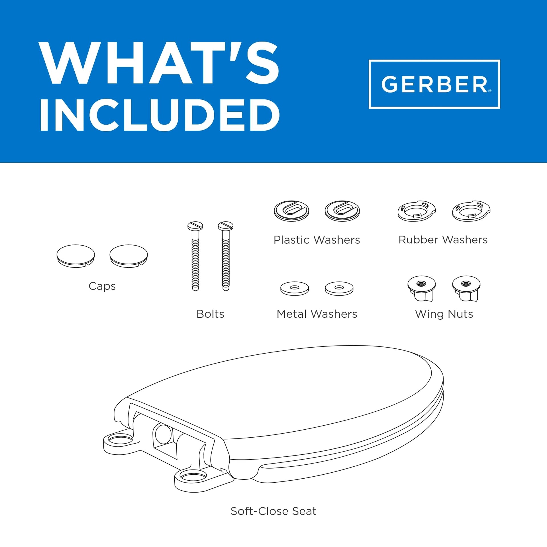 Round Front Toilet Seat with Cover