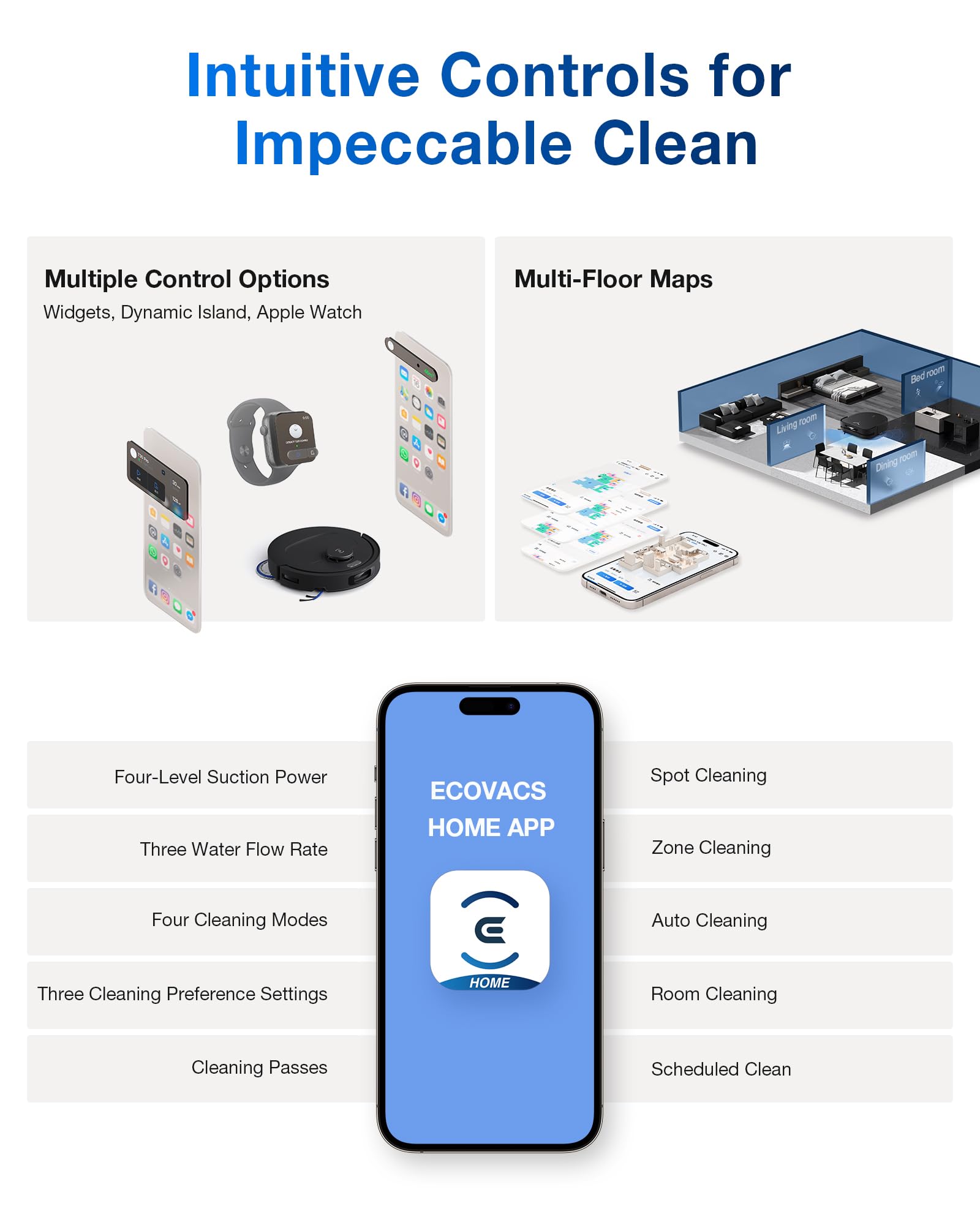 DEEBOT T30C Robot Vacuum and Mop