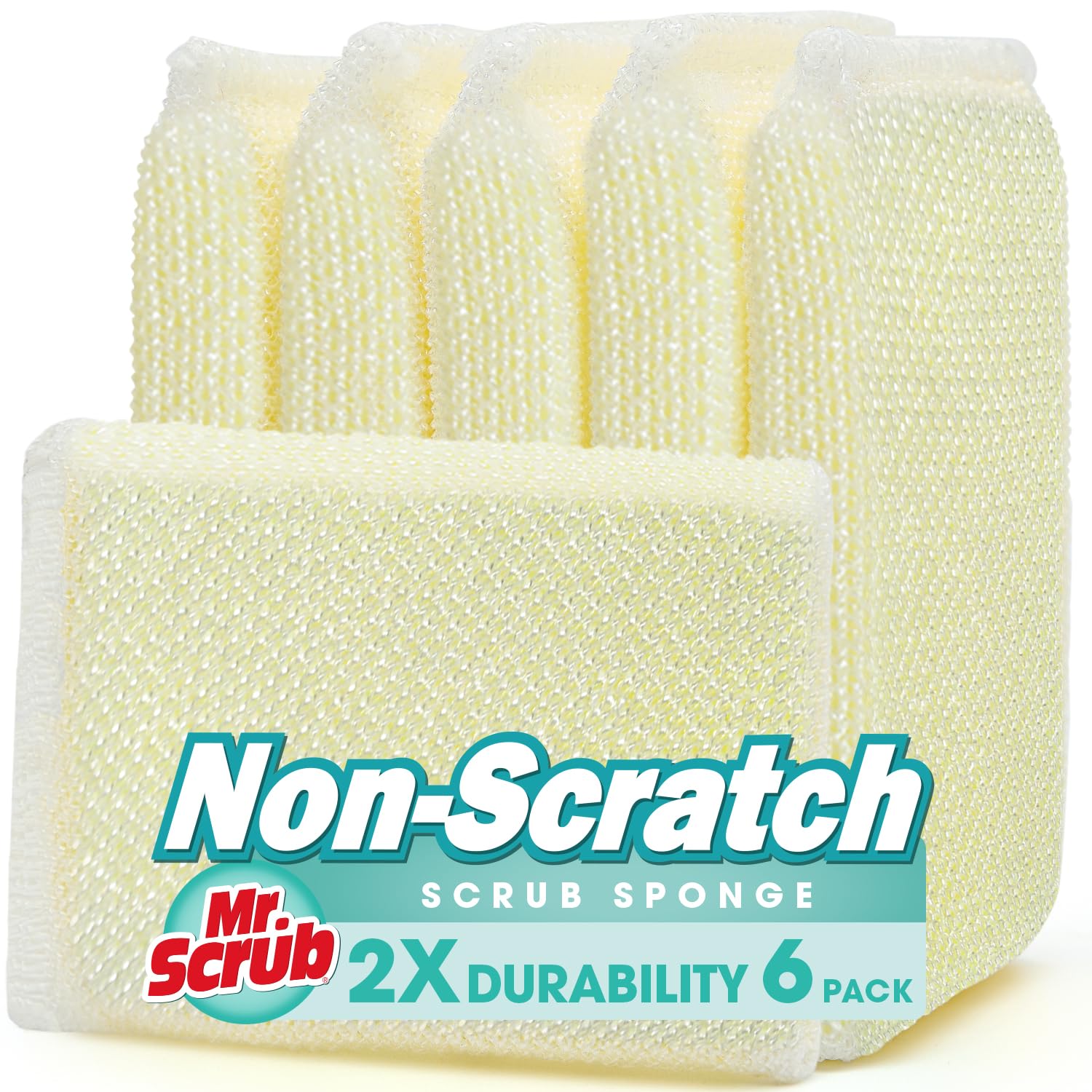 Sponges Kitchen Scrub Dish Sponge Scouring Pad (6 Count)