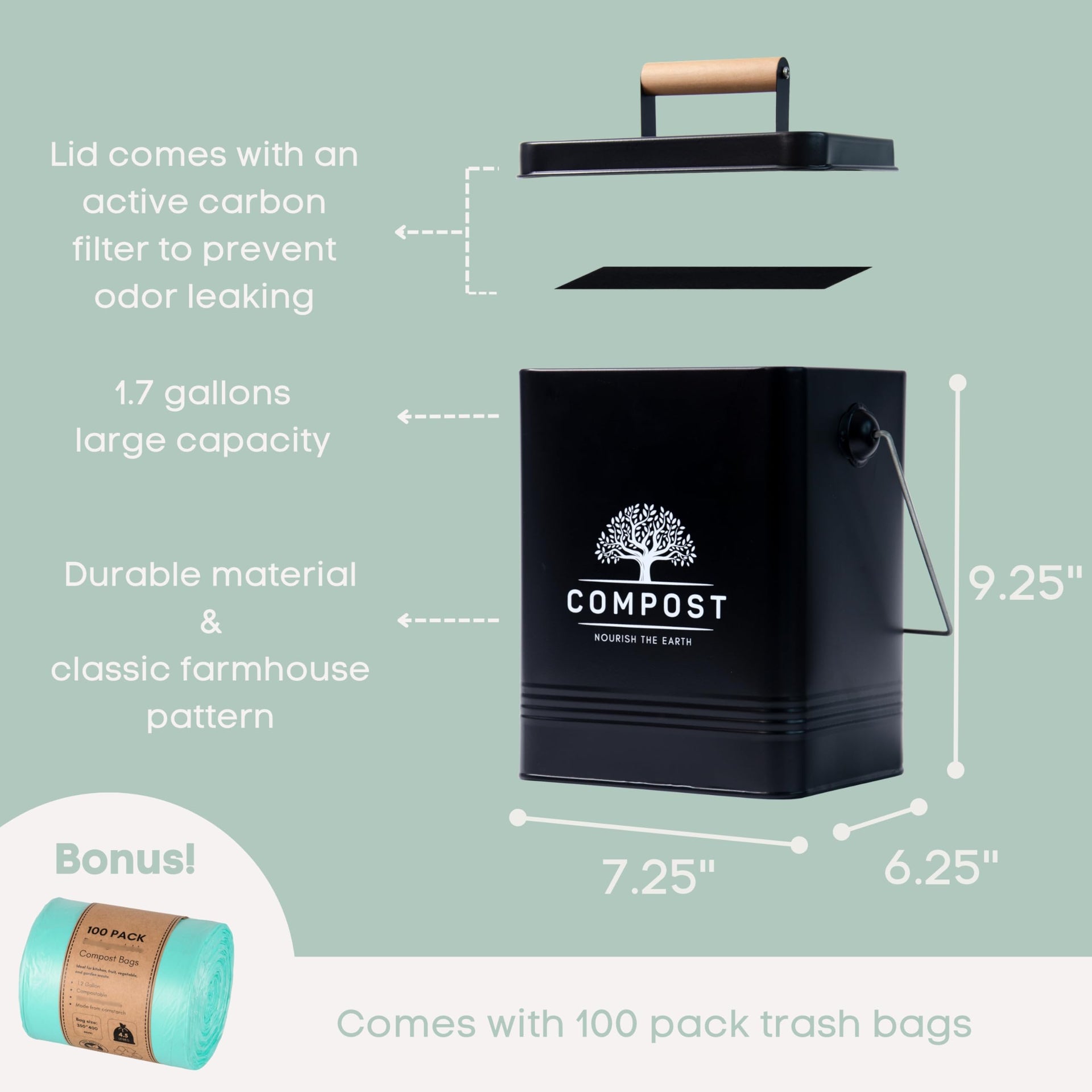 Kitchen Compost Bin (103 Count)