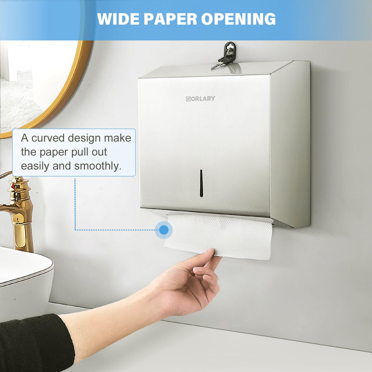 Commercial Paper Towel Dispenser Wall Mount (200 Count)