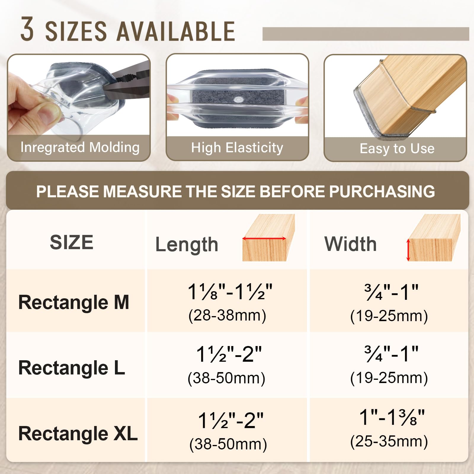 40 Pcs Chair Leg Floor Protectors for Hardwood Floors Anti (40 Count)