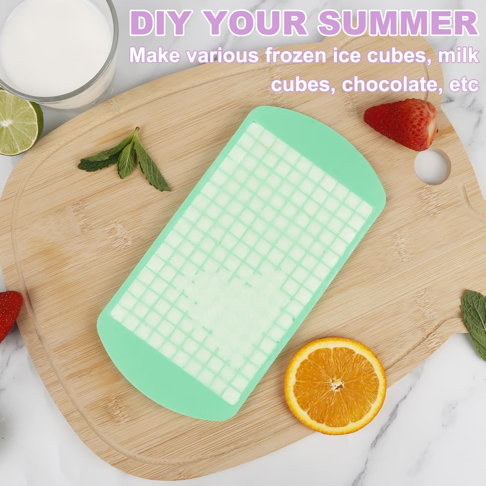 Silicone Mini Ice Cube Trays 2 Pack (5.28 Ounce)