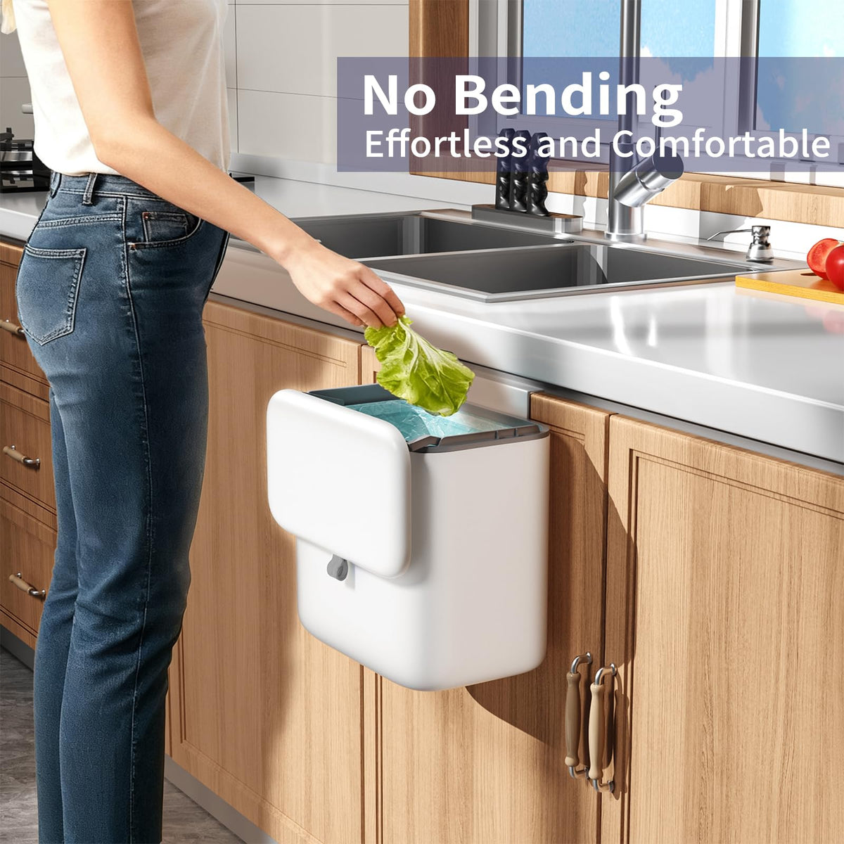 Compost Bin Kitchen for Countertop or Under Sink