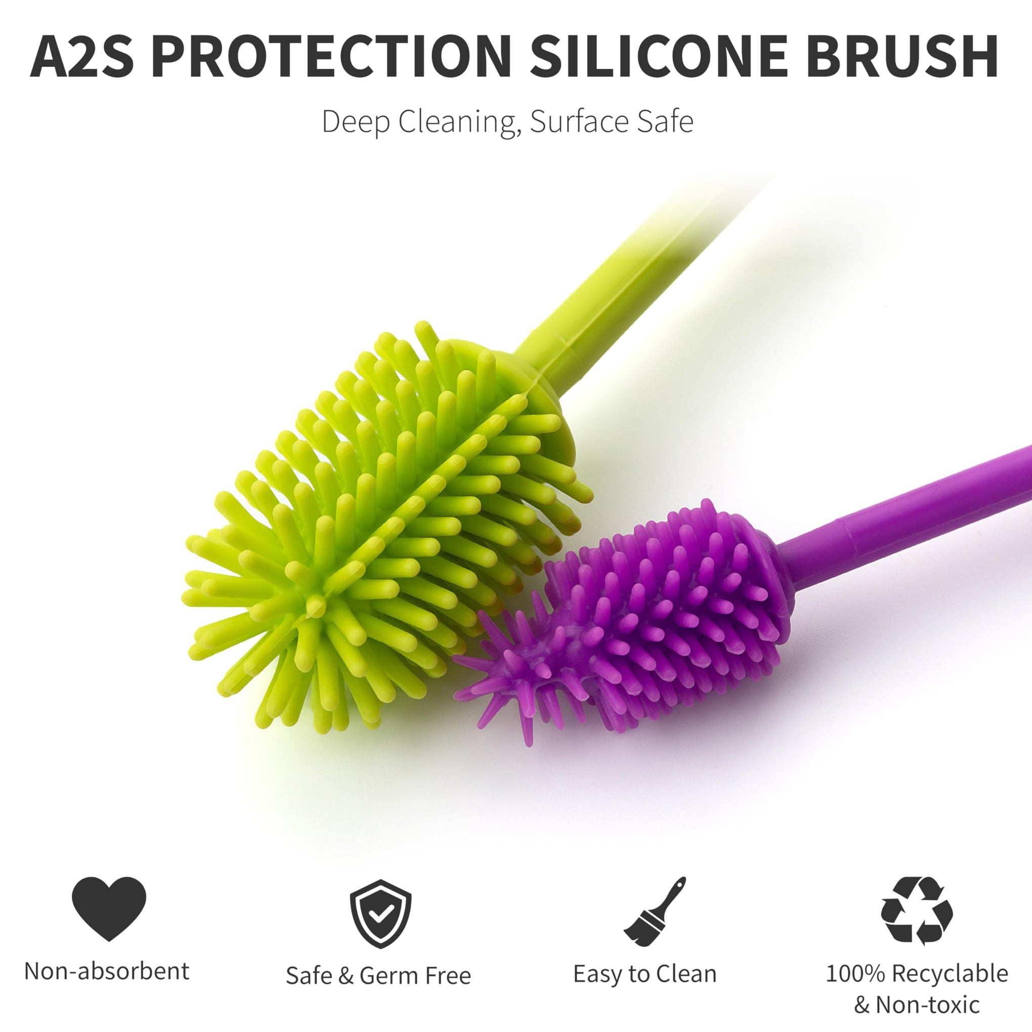 A Brush Silicone Bottle Cleaner Brush (2 Count)