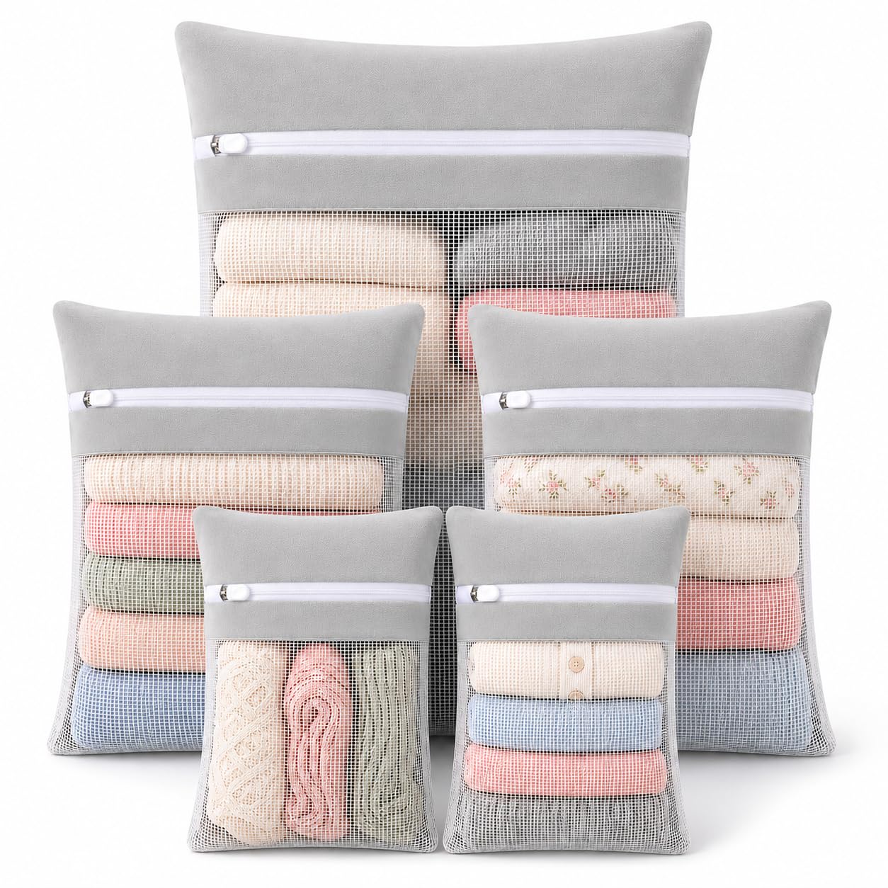 Gray 5 piece set in bags (5.99 Count)