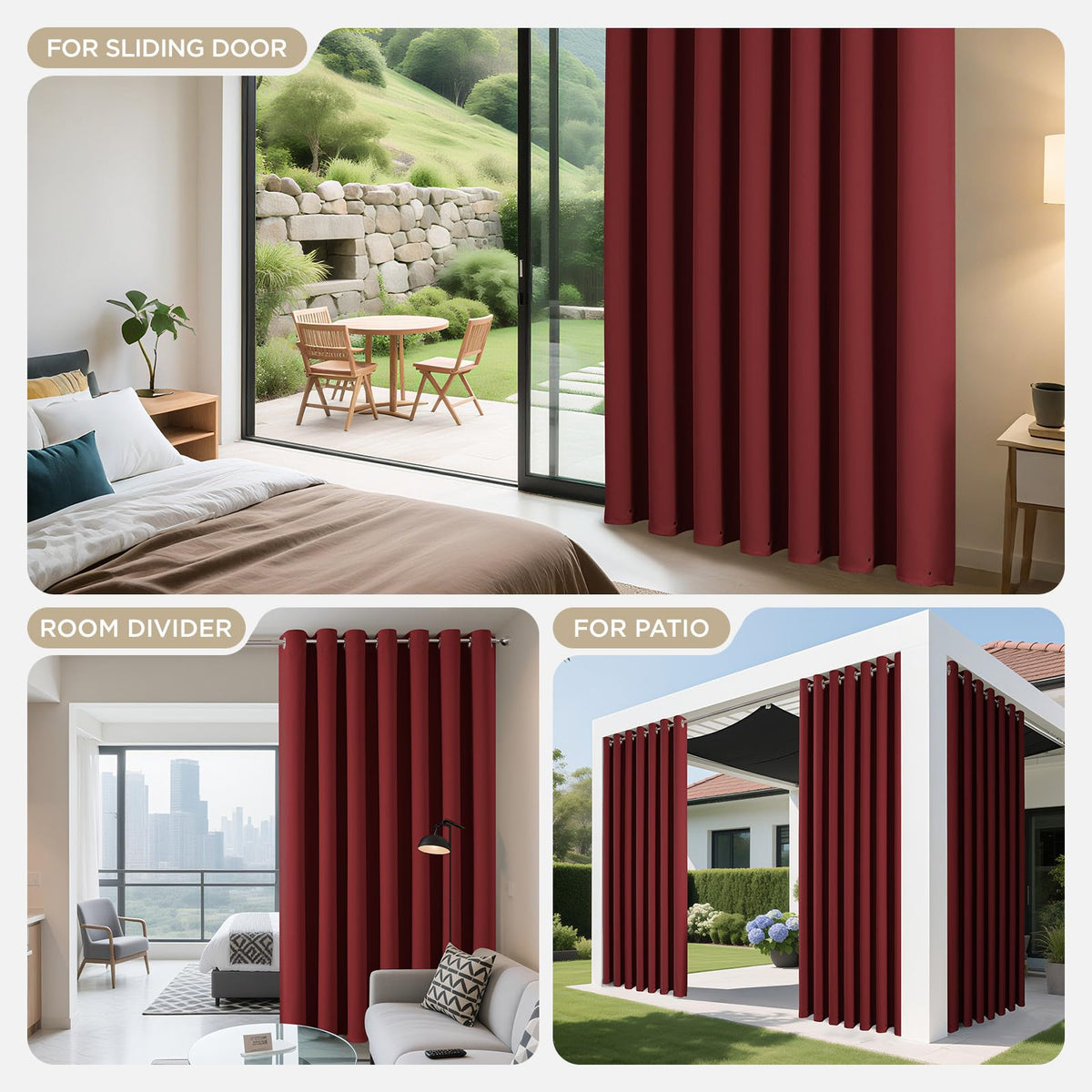 Blackout Patio Sliding Door Curtains