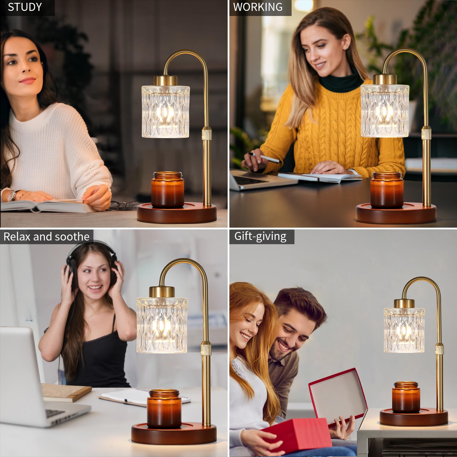 Candle Warmer Lamp with Dimmer and Timer