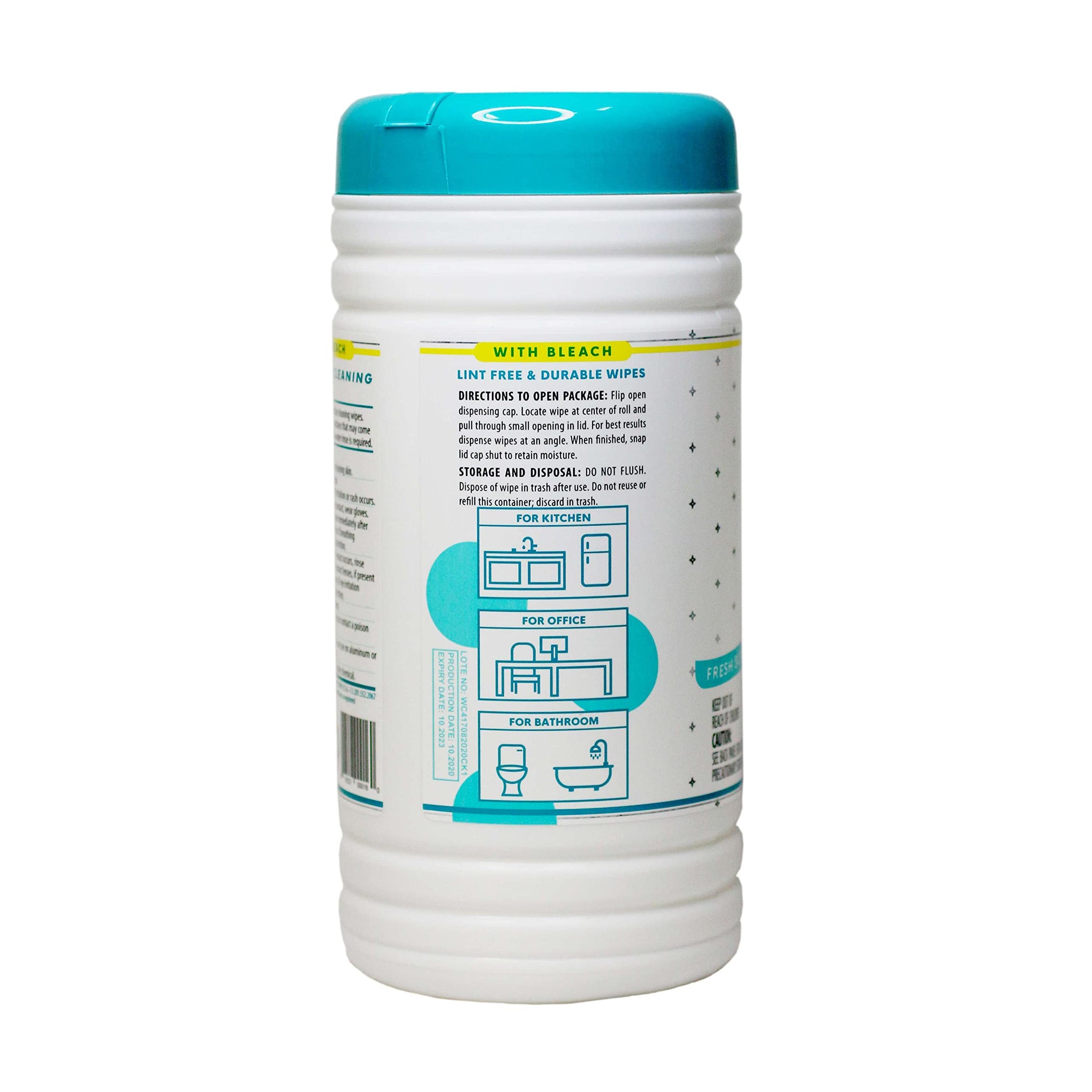 1 Pack Surface Cleaning Wipes with Bleach (75 Count) - ModHome Supplies