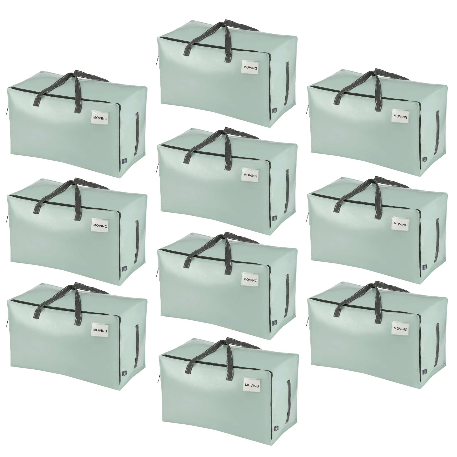 10 Pack Extra Large Heavy Duty Moving Bags with Wide Opening & Reinforced Handles (10 Count)