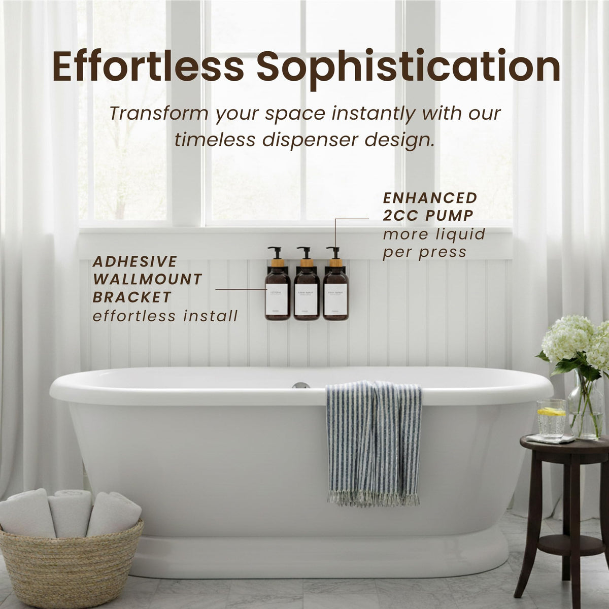 Shampoo and Conditioner Dispenser (3 Count)
