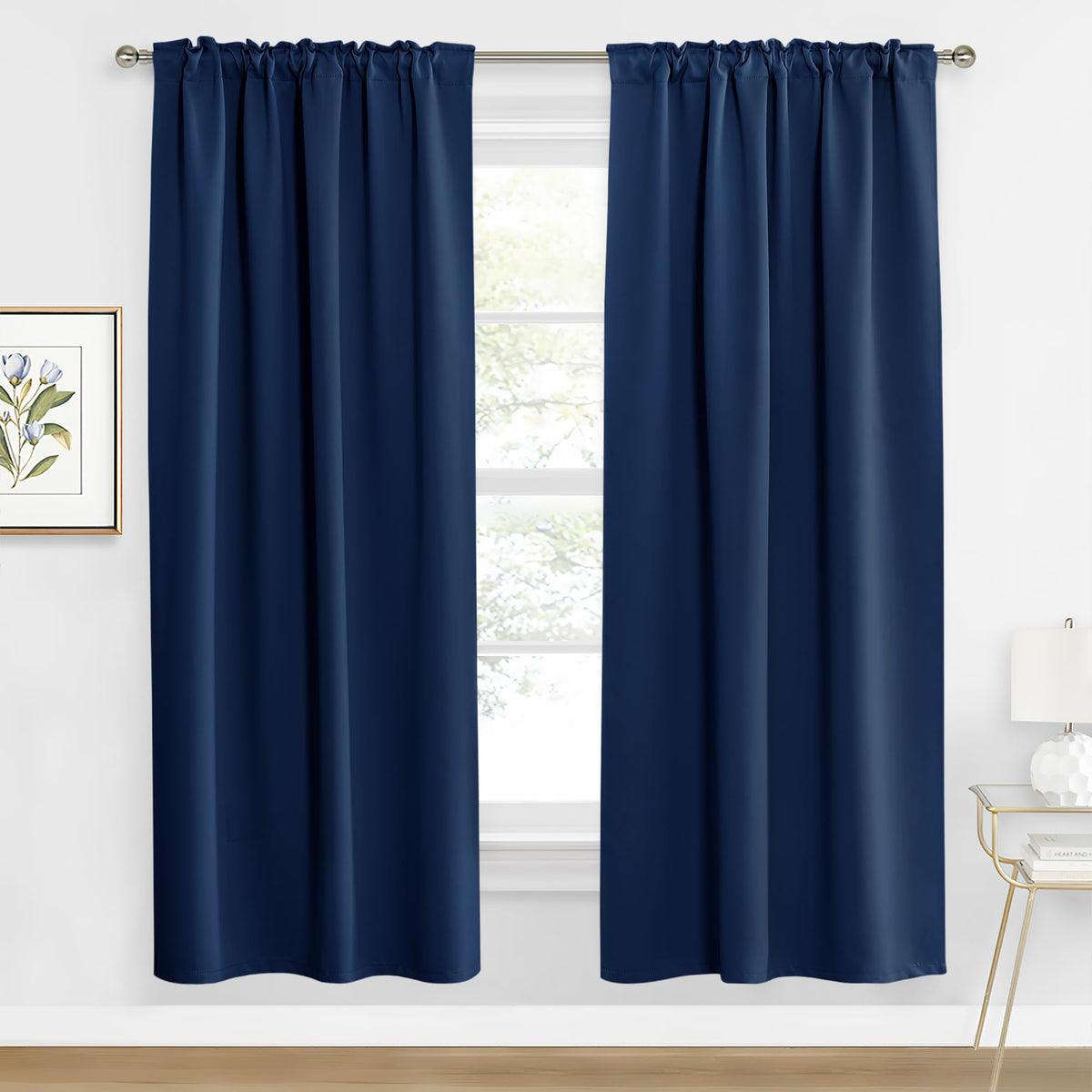 Blackout Curtains for Living Room Bedroom Dining Nursery Office (2 Count)