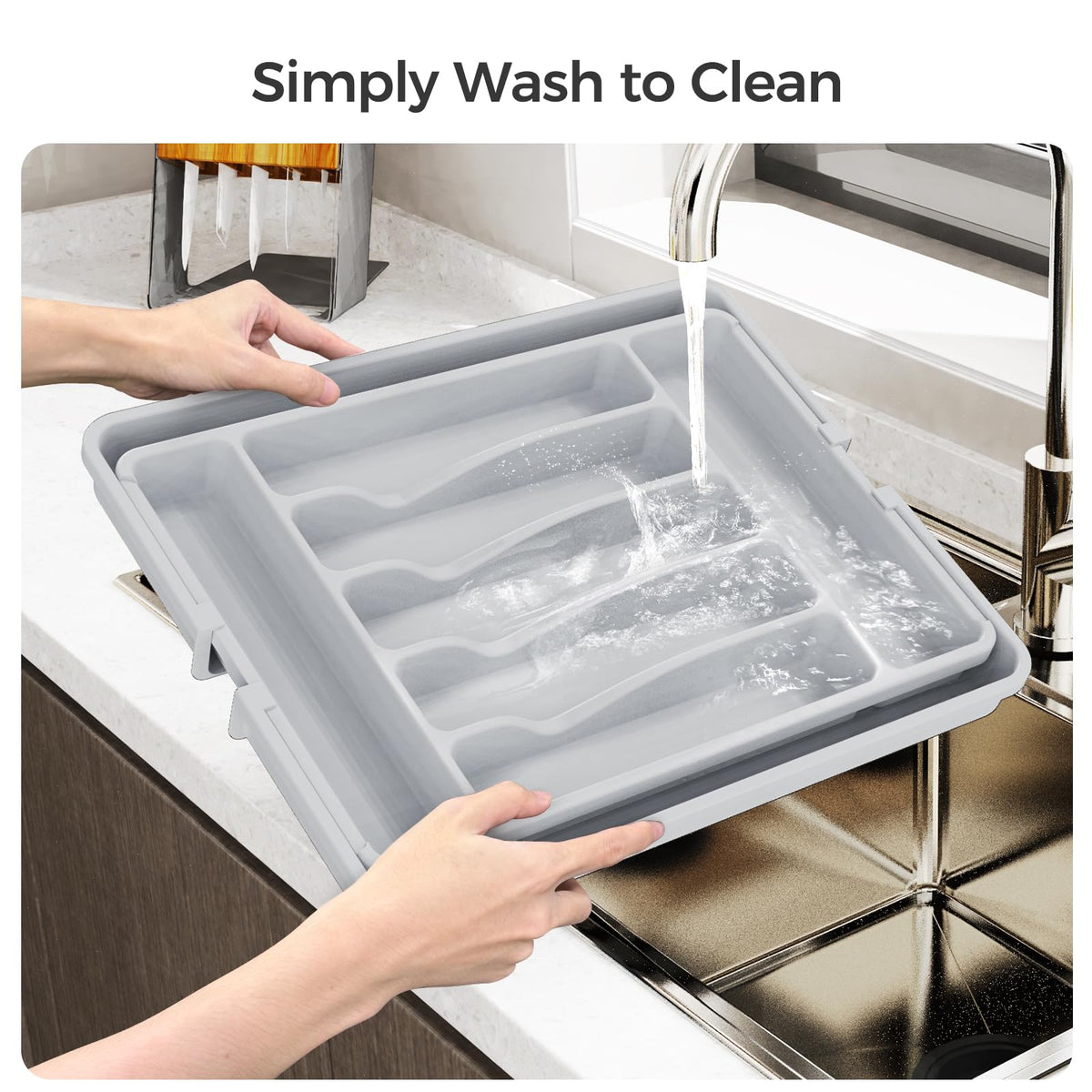 Extra Large Expandable Silverware Organizer