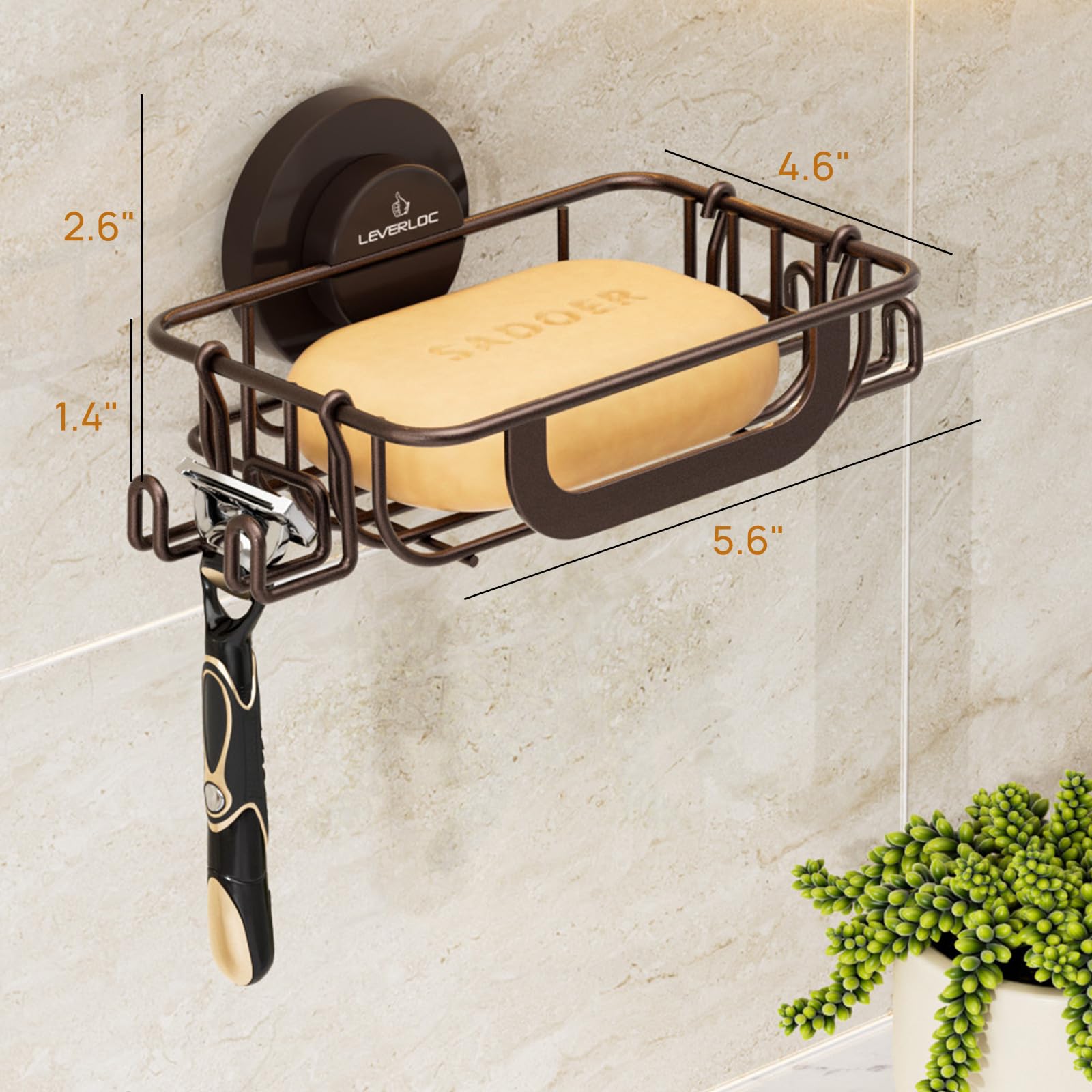 Bar Soap Holder with Hooks