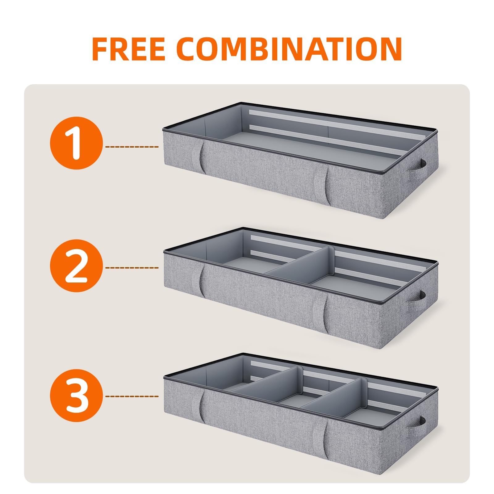 Side Supported Under Bed Storage Containers (2 Count)