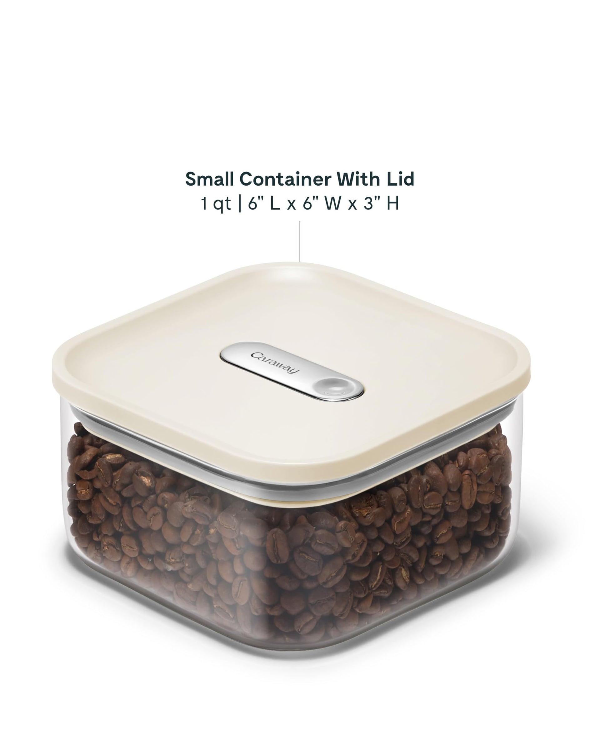 1 qt Glass Airtight Food Storage Container with Lid